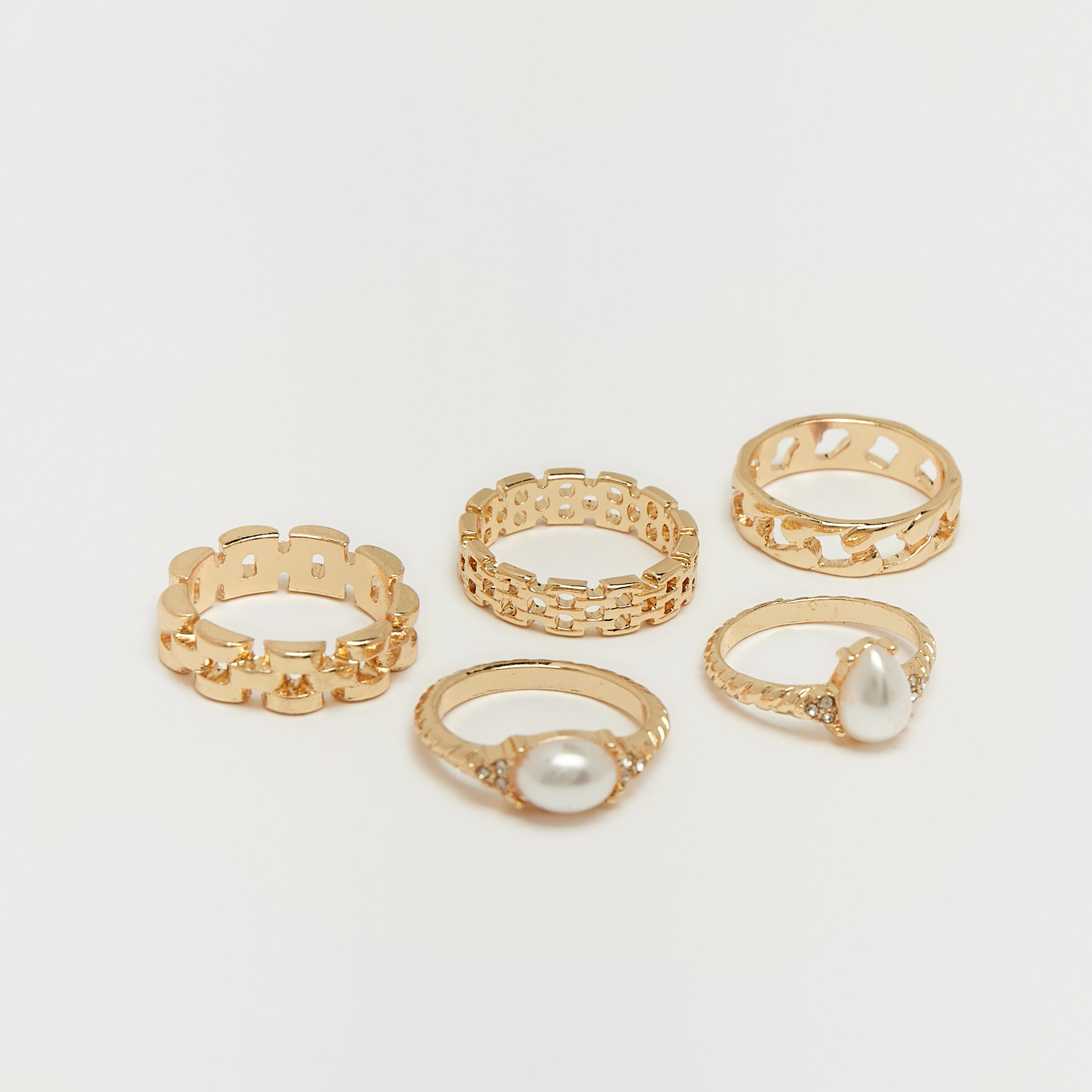 خواتم متنوعة - طقم من 5 قطع-women-watchesandjewellery-jewellery-rings-image-3