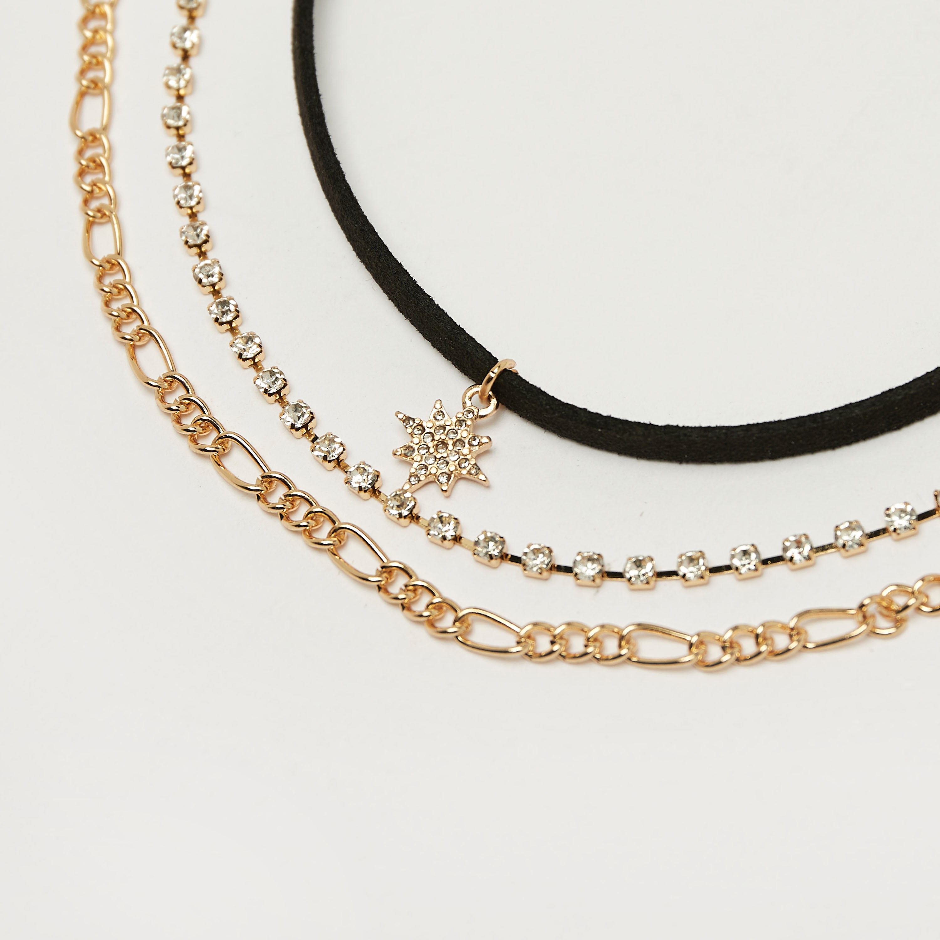 قلادة متنوعة بمشبك إغلاق - طقم 3 قطع-women-watchesandjewellery-jewellery-necklacesandpendants-image-3