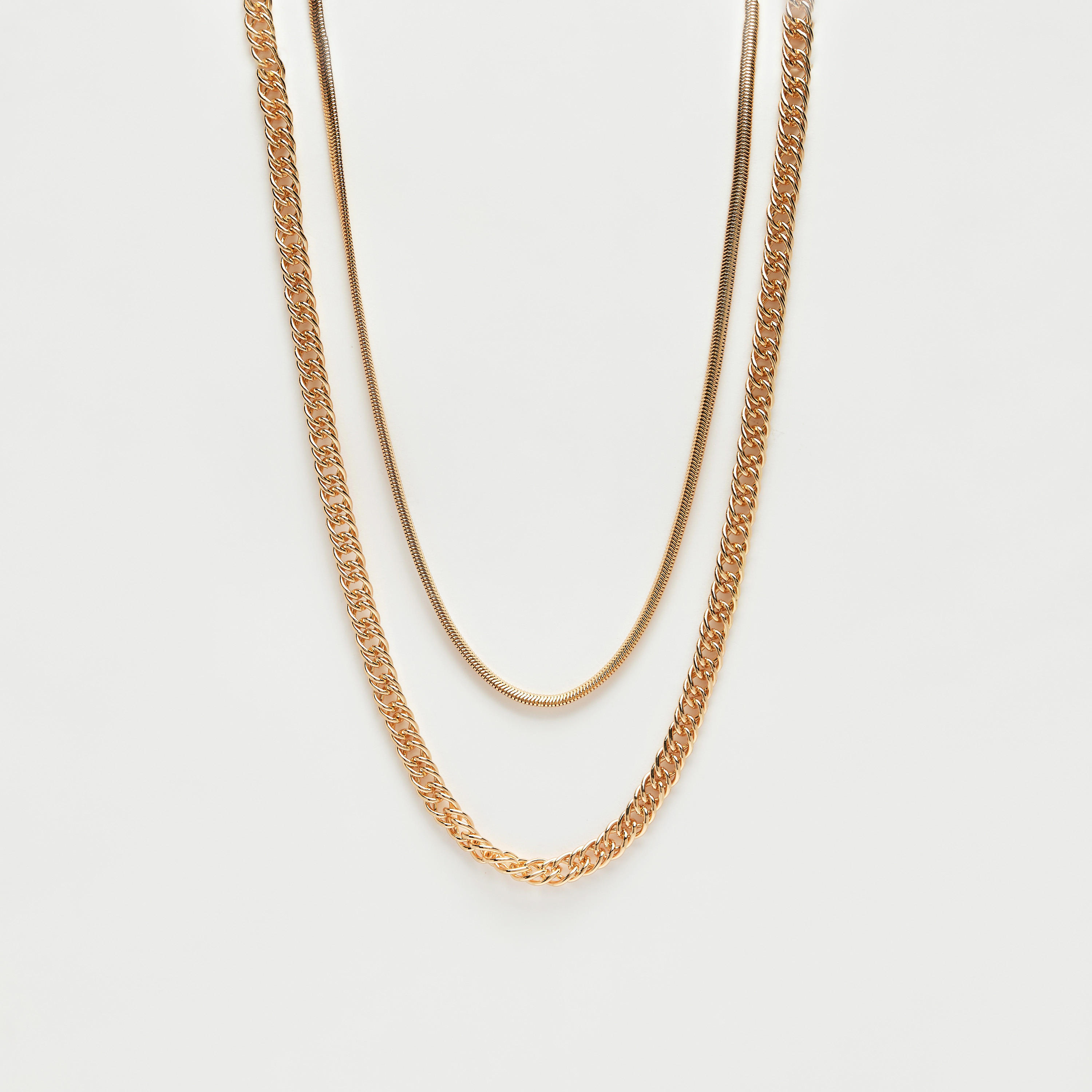 قلادة ميتاليك متعدّدة الطبقات بمشبك إغلاق-women-watchesandjewellery-jewellery-necklacesandpendants-image-1