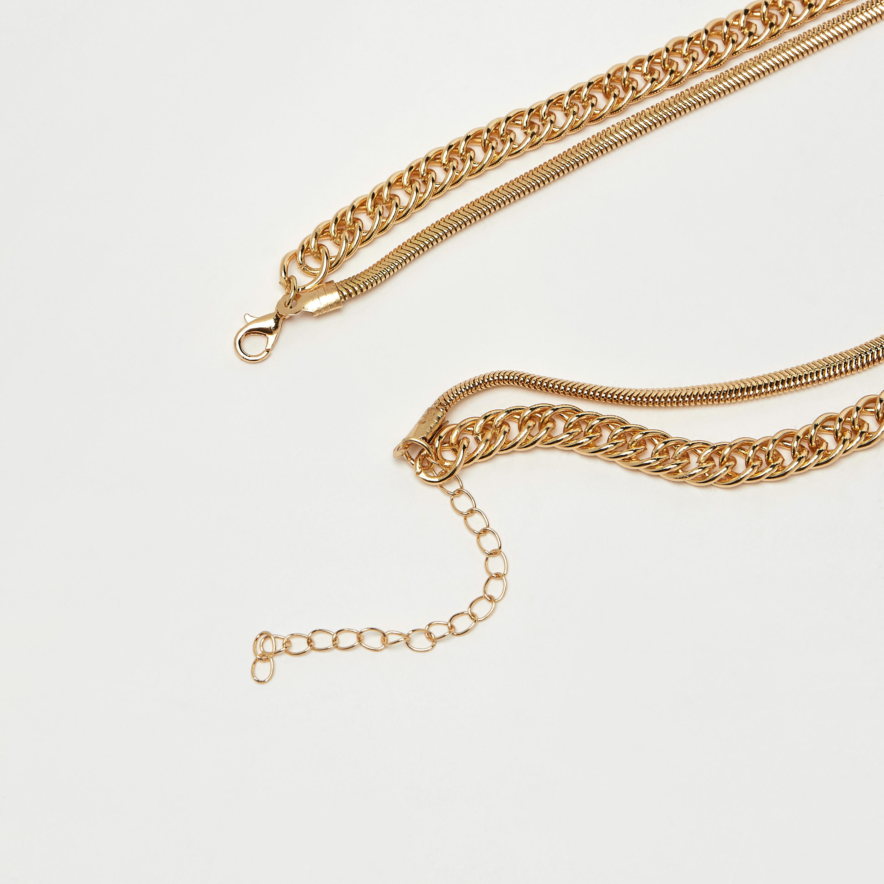 قلادة ميتاليك متعدّدة الطبقات بمشبك إغلاق-women-watchesandjewellery-jewellery-necklacesandpendants-image-4