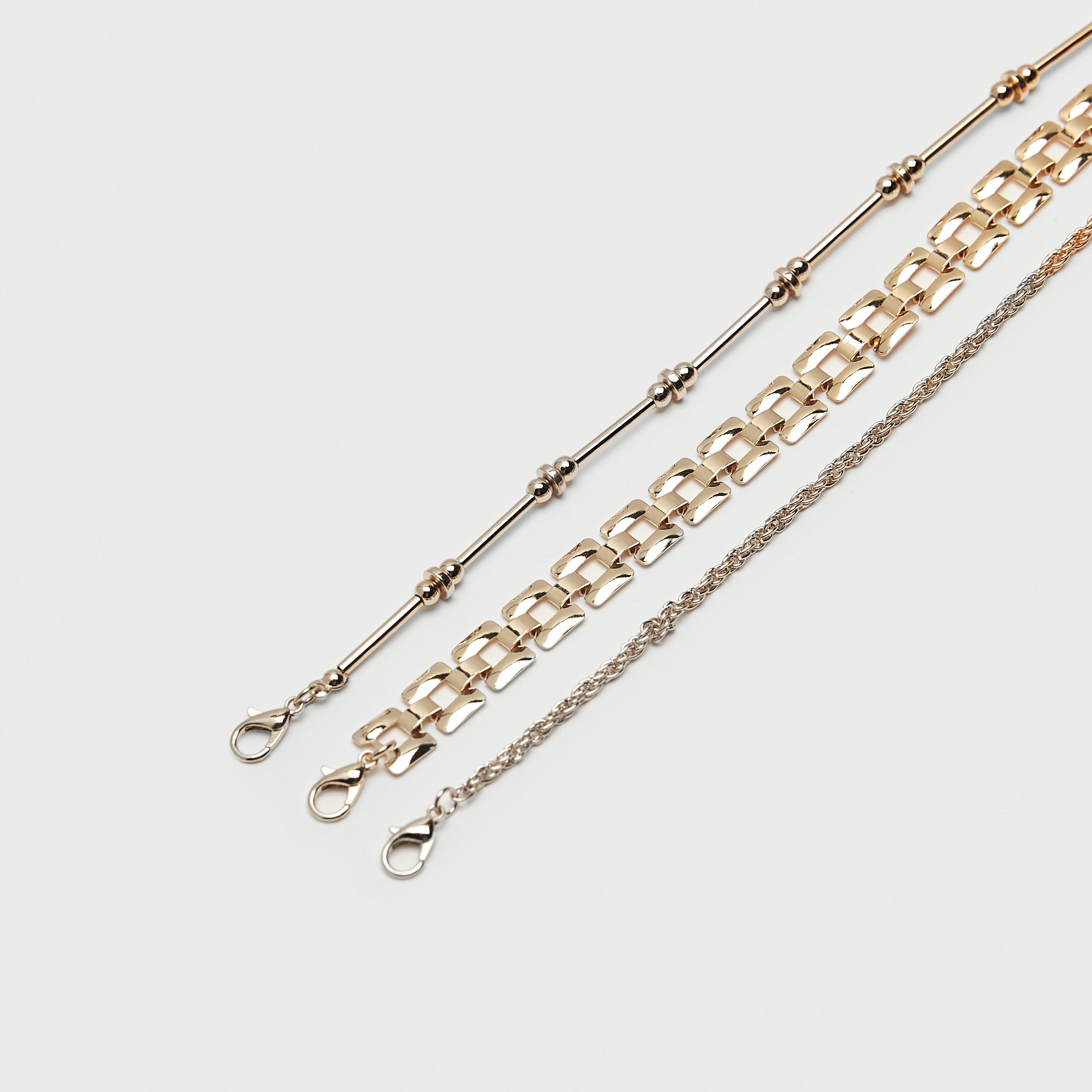 قلادة معدن بمشبك إغلاق - طقم 3 قطع-women-watchesandjewellery-jewellery-necklacesandpendants-image-4