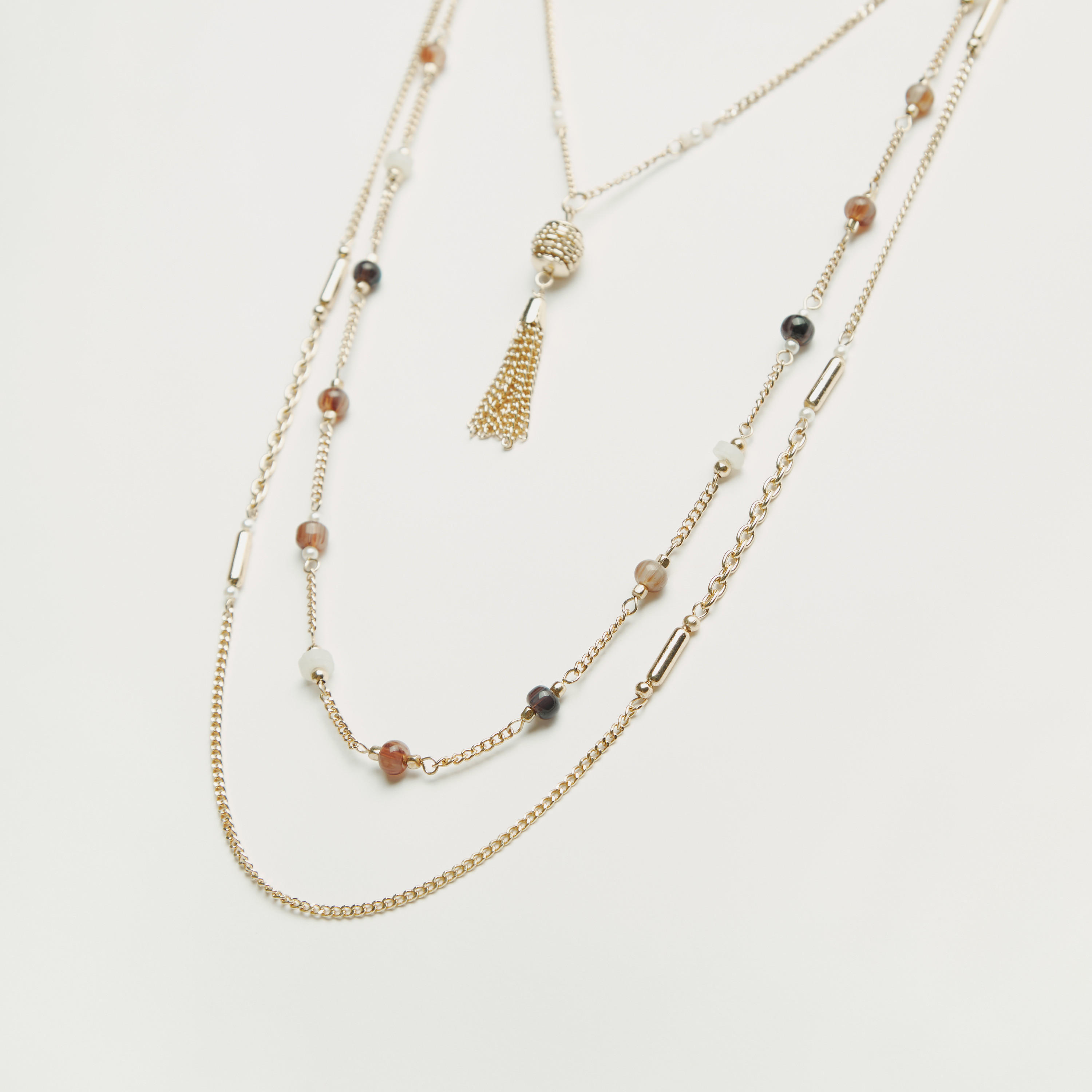 قلادة متعددة الطبقات مزينة بالخرز بمشبك إغلاق-women-watchesandjewellery-jewellery-necklacesandpendants-image-3