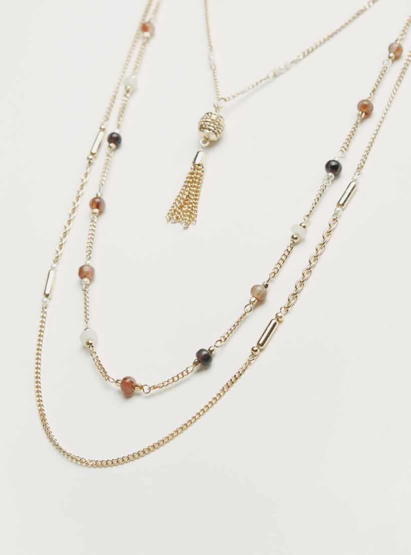 قلادة متعددة الطبقات مزينة بالخرز بمشبك إغلاق-women-watchesandjewellery-jewellery-necklacesandpendants-image-3