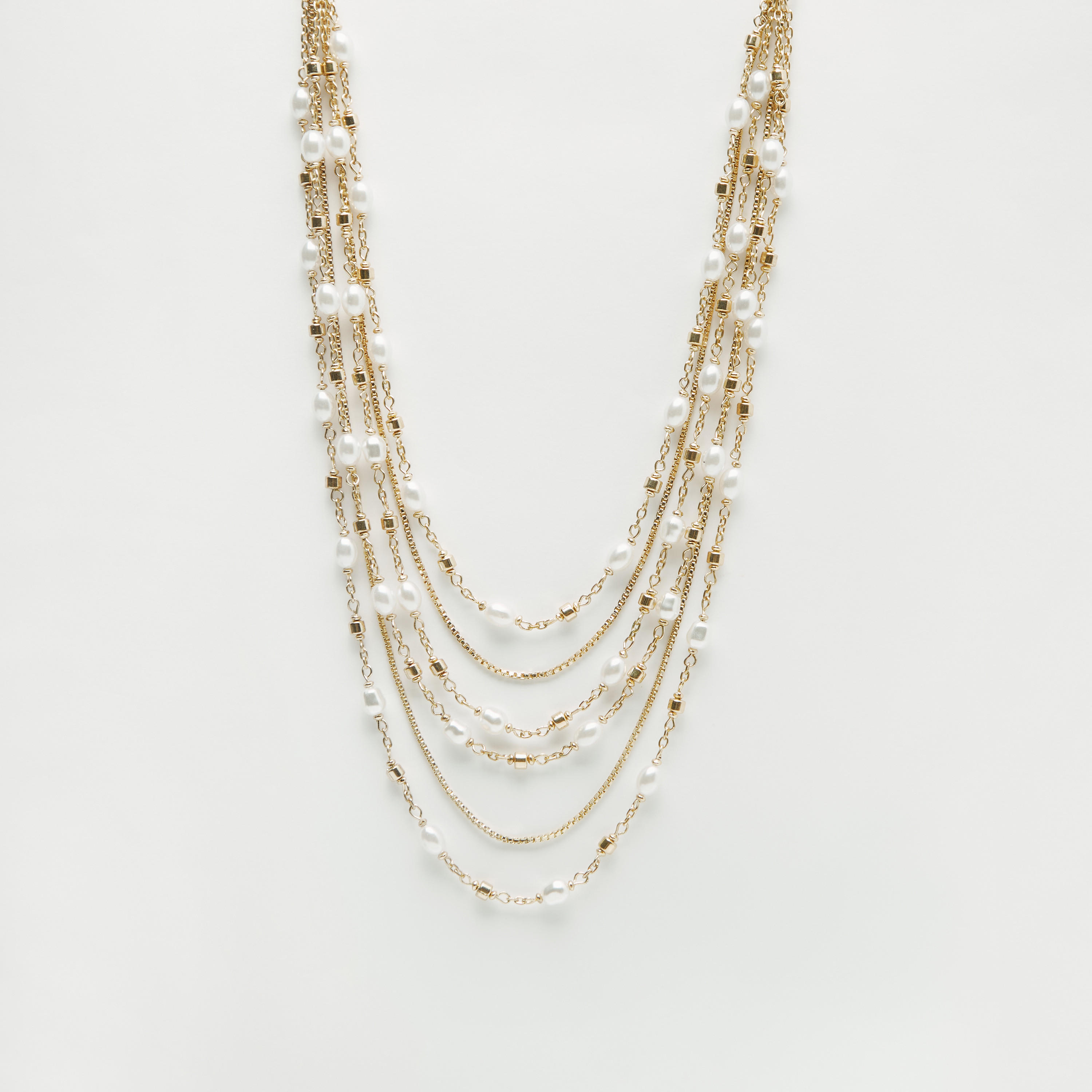 قلادة متعددة الطبقات مزينة بالخرز بمشبك إغلاق-women-watchesandjewellery-jewellery-necklacesandpendants-image-1