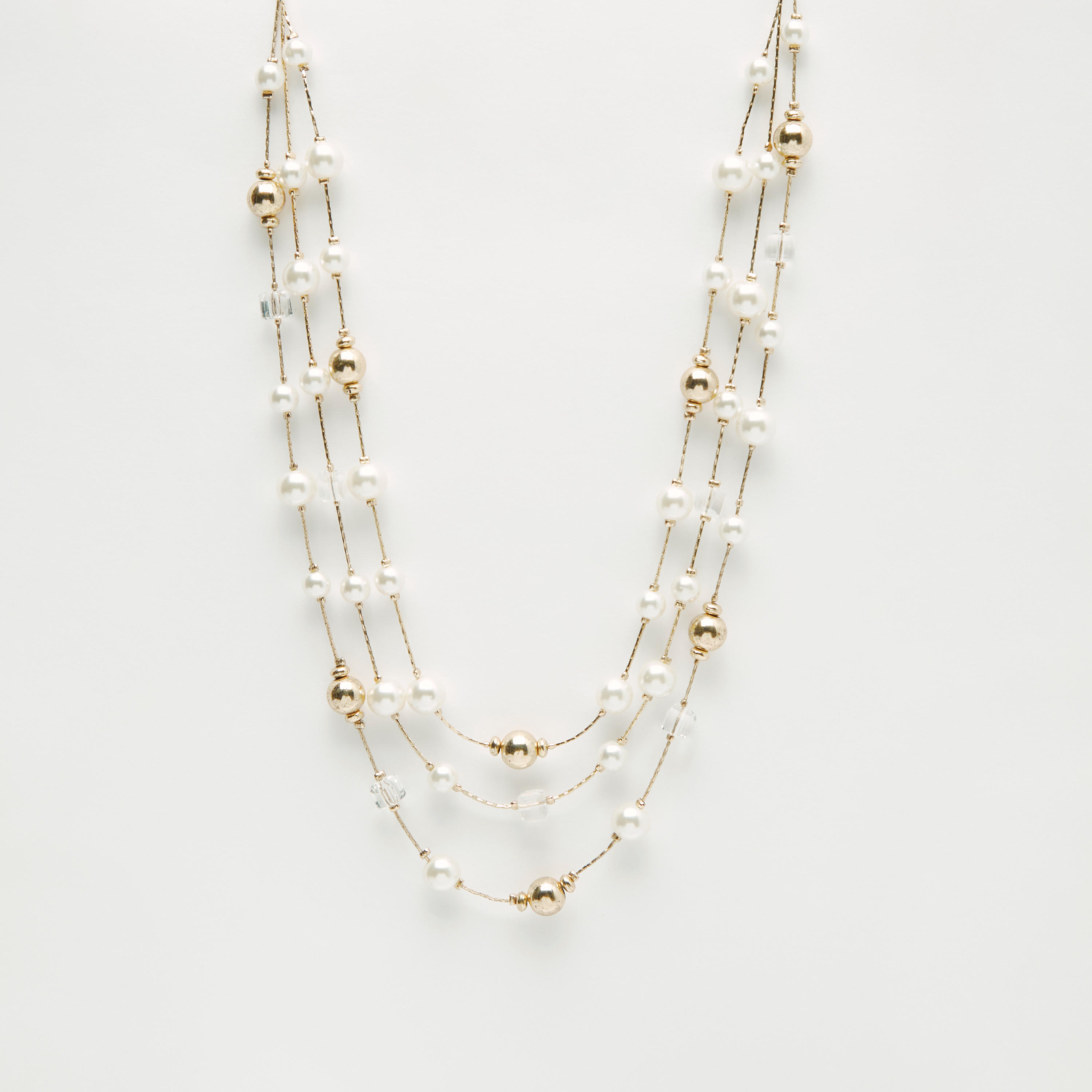 قلادة متعددة الطبقات مزينة بالخرز بمشبك إغلاق-women-watchesandjewellery-jewellery-necklacesandpendants-image-1