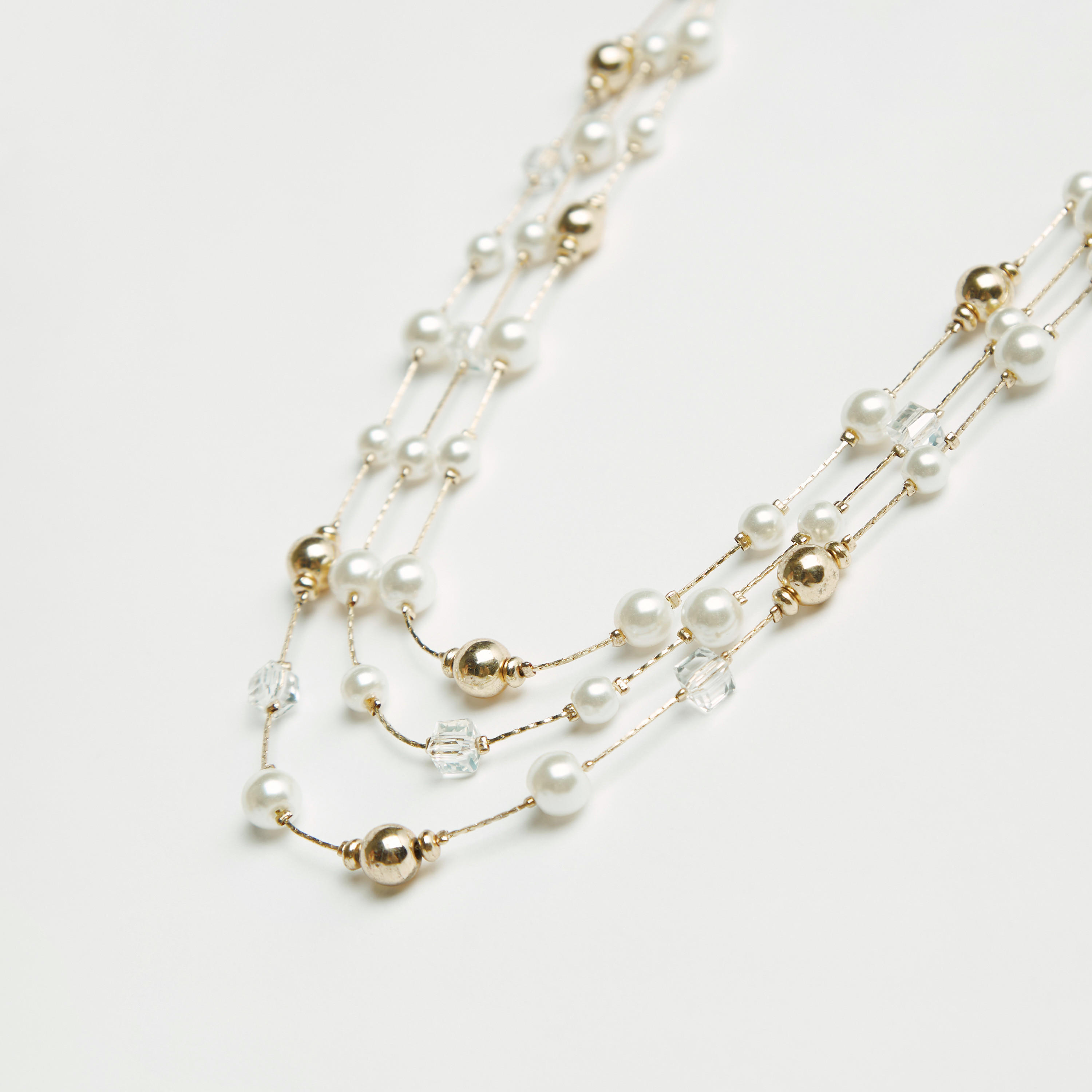 قلادة متعددة الطبقات مزينة بالخرز بمشبك إغلاق-women-watchesandjewellery-jewellery-necklacesandpendants-image-3