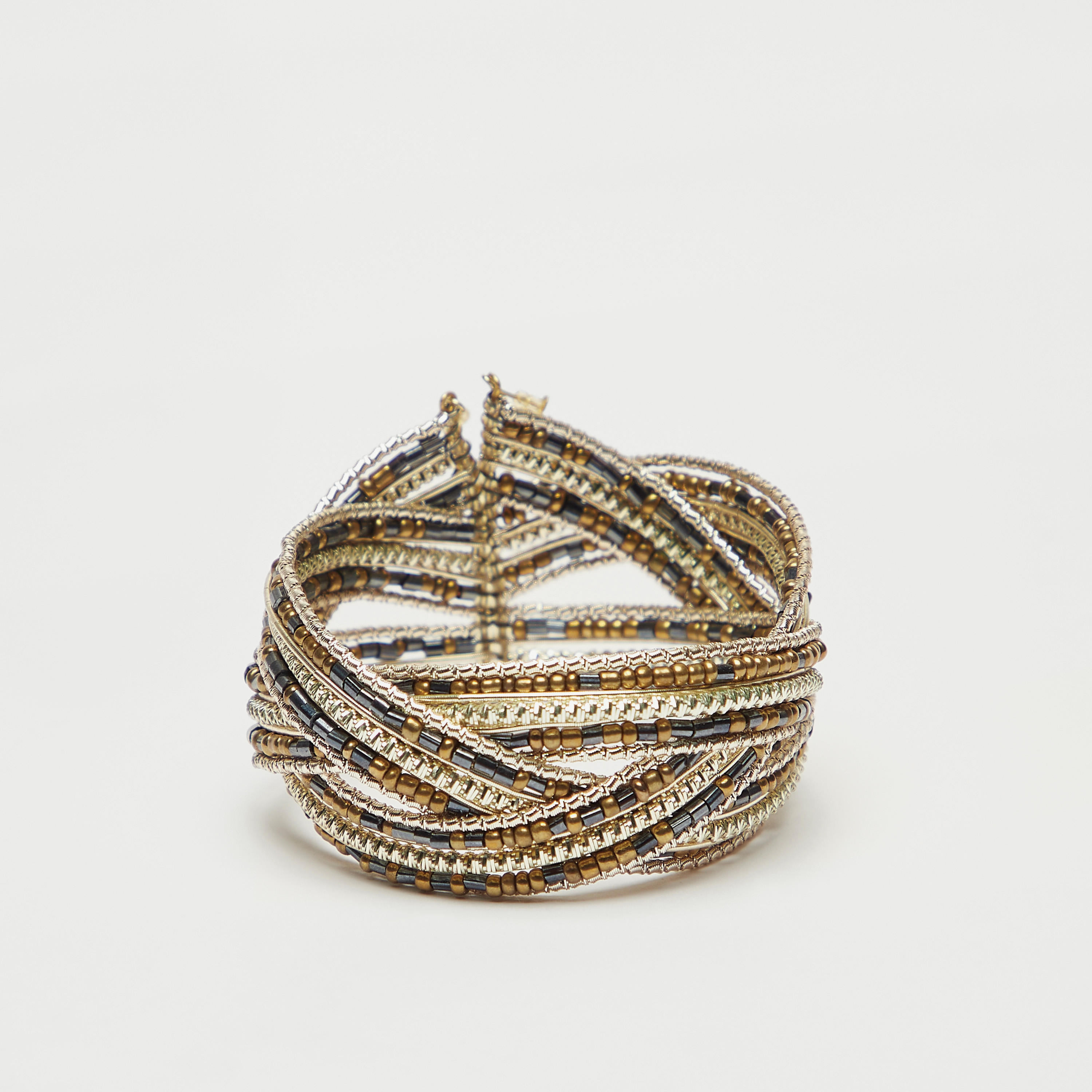 سوار ميتاليك مزين بالخرز-women-watchesandjewellery-jewellery-banglesandbracelets-image-4