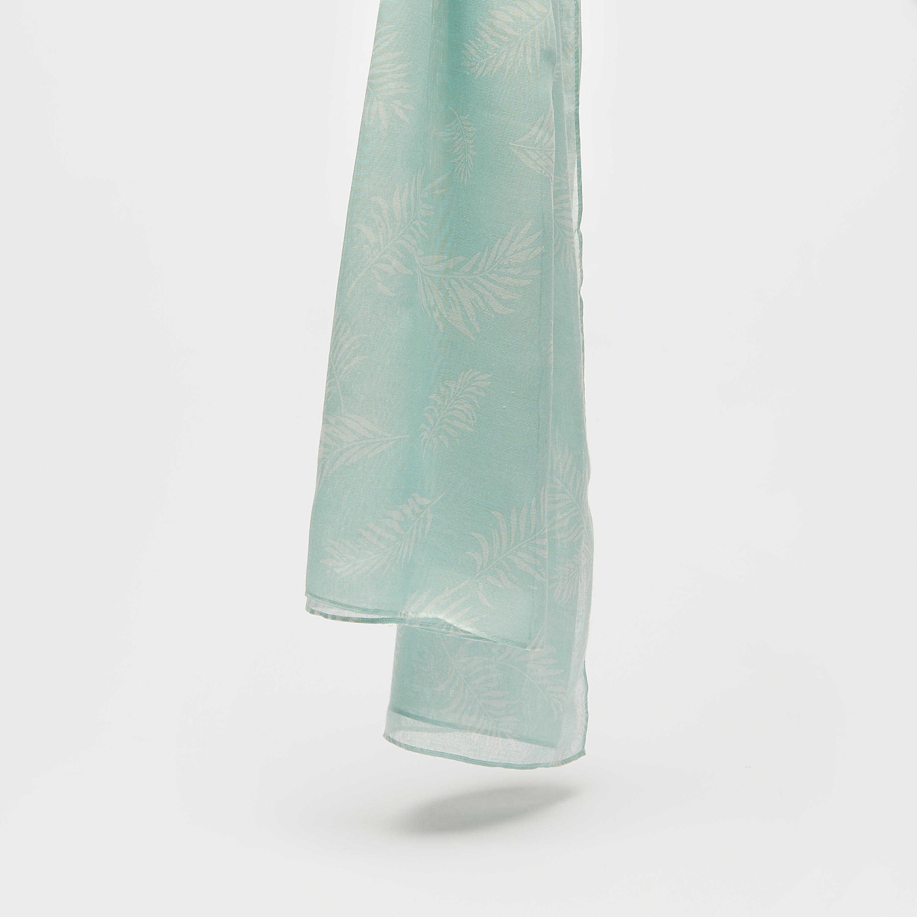 Gloo All-Over Leaf Print Scarf with Frayed Hem-women-clothingaccessories-scarves-image-1