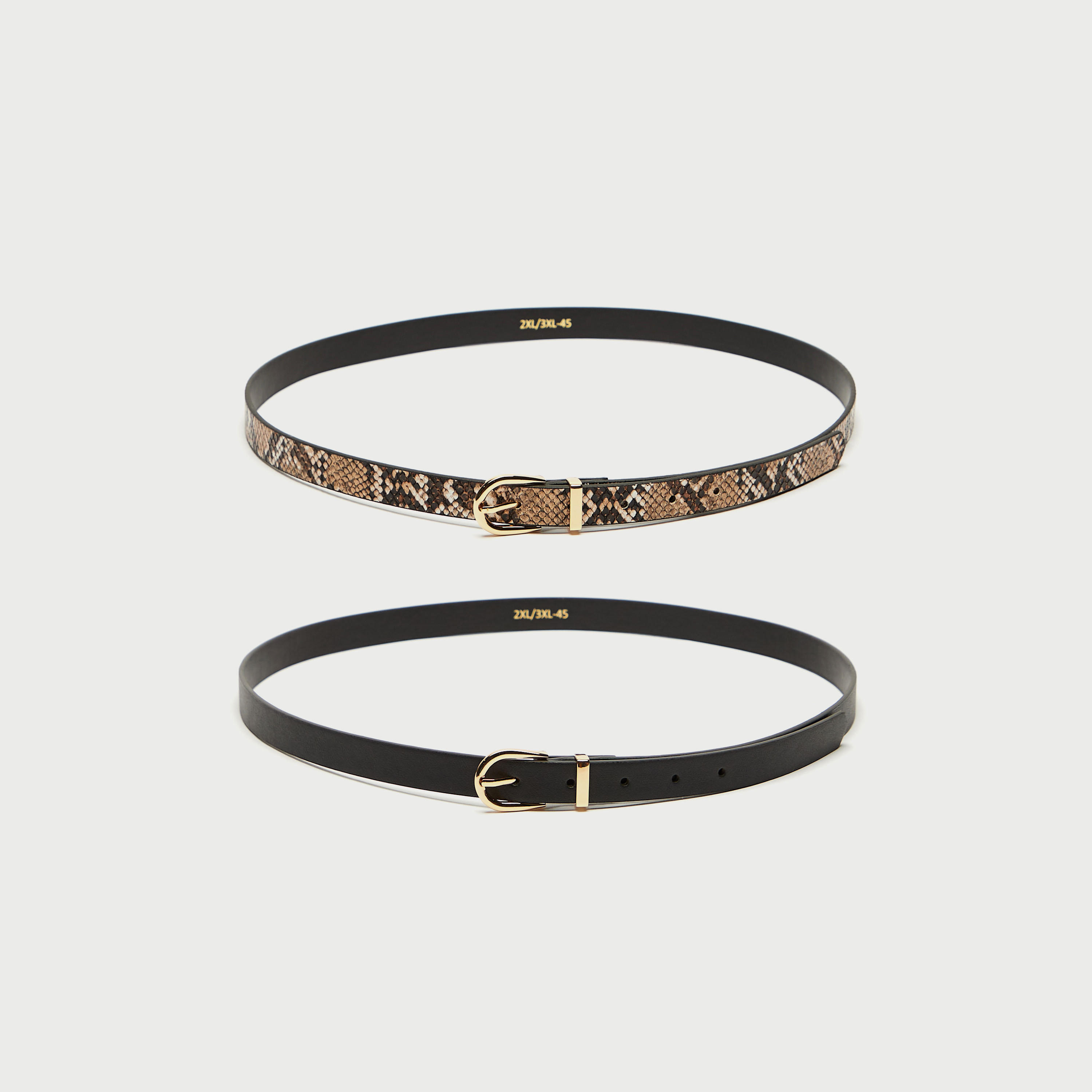 حزام بإبزيم إغلاق بدبوس - طقم من قطعتين متنوعتين-women-clothingaccessories-belts-image-1