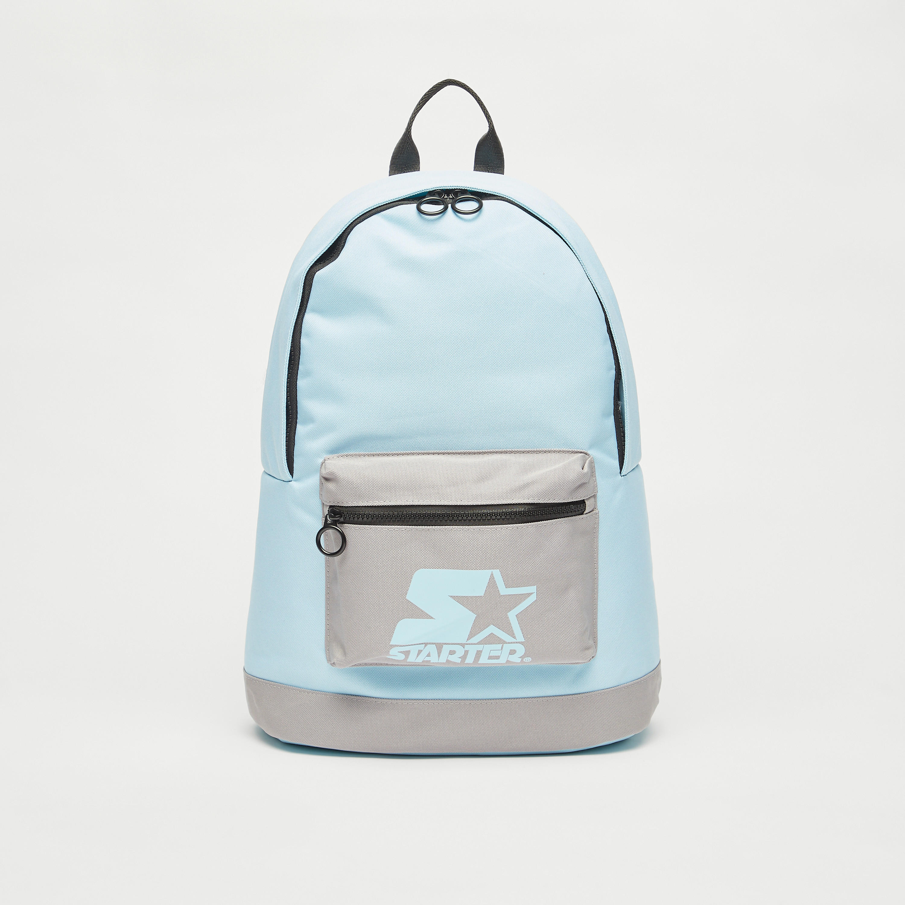 Starter Logo Detail Backpack with Front Pocket and Zipper Closure-men-bags-image-1