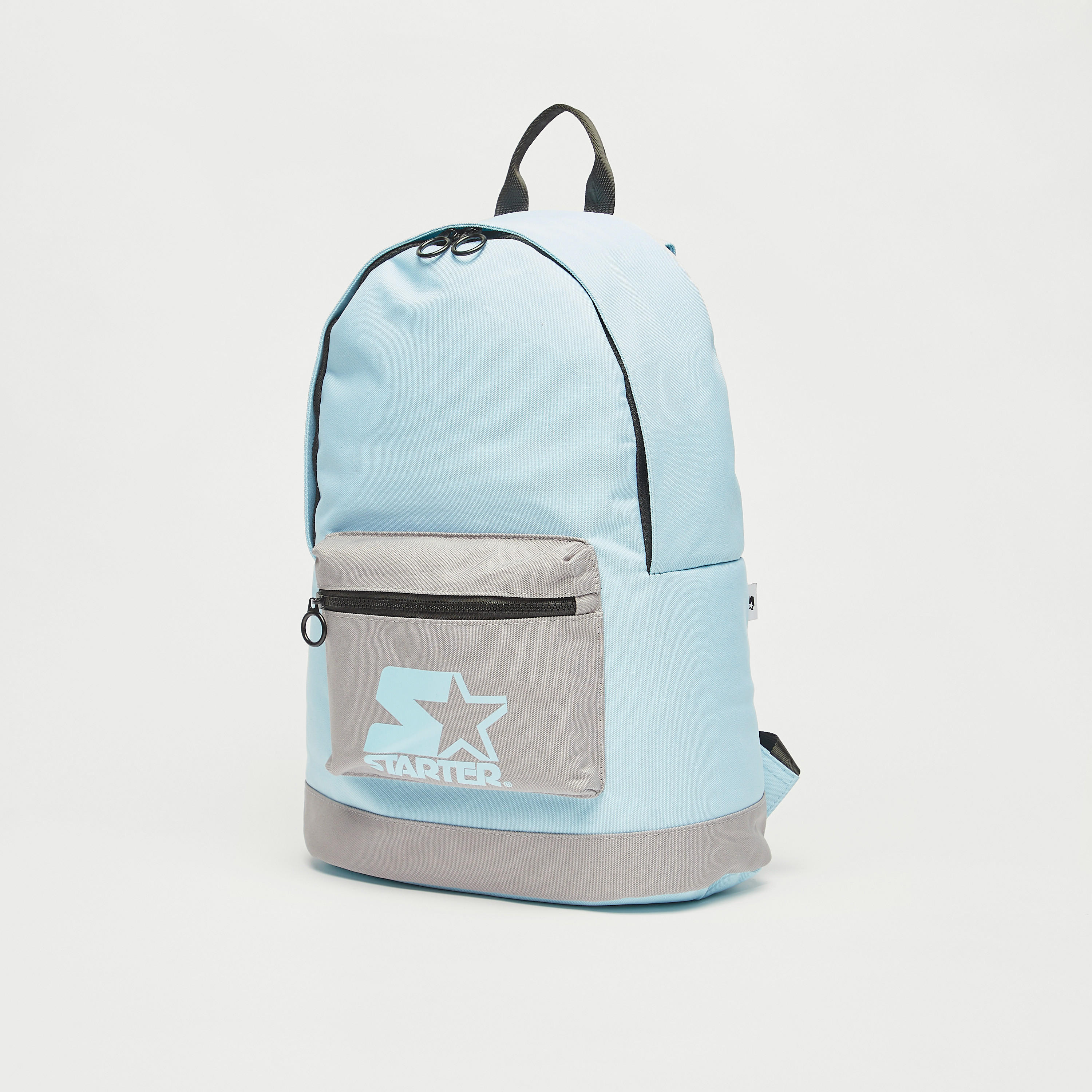 Starter Logo Detail Backpack with Front Pocket and Zipper Closure-men-bags-image-3