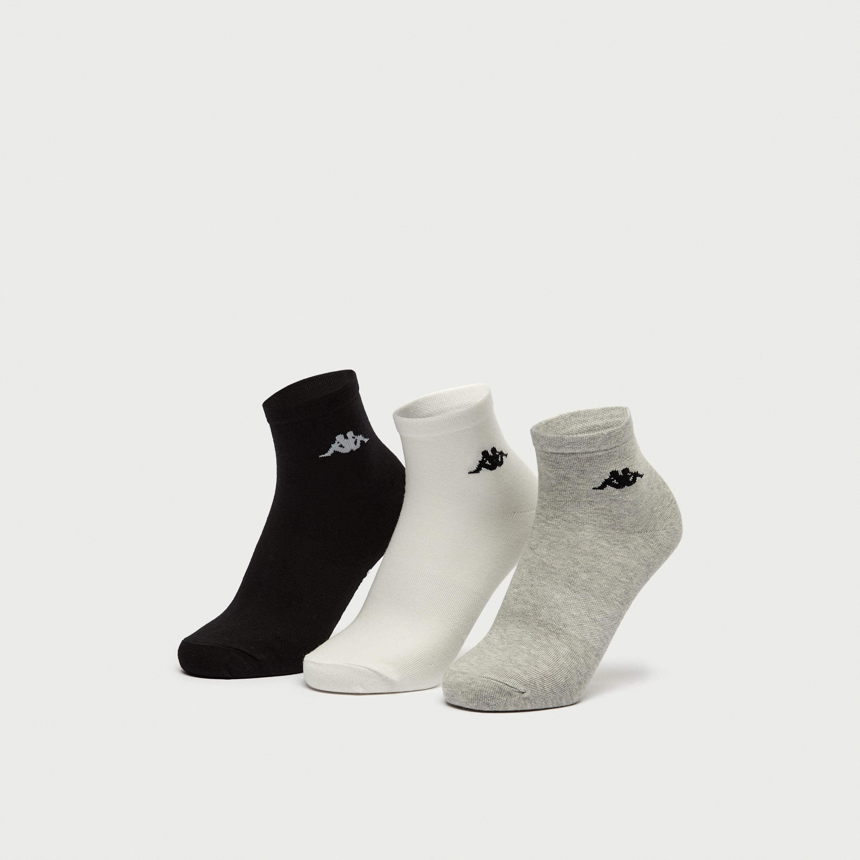 جوارب بطول ربلة السّاق مع تفاصيل شعار من كابا - طقم 3 أزواج-women-clothing-sportswearandactivewear-accessories-image-1