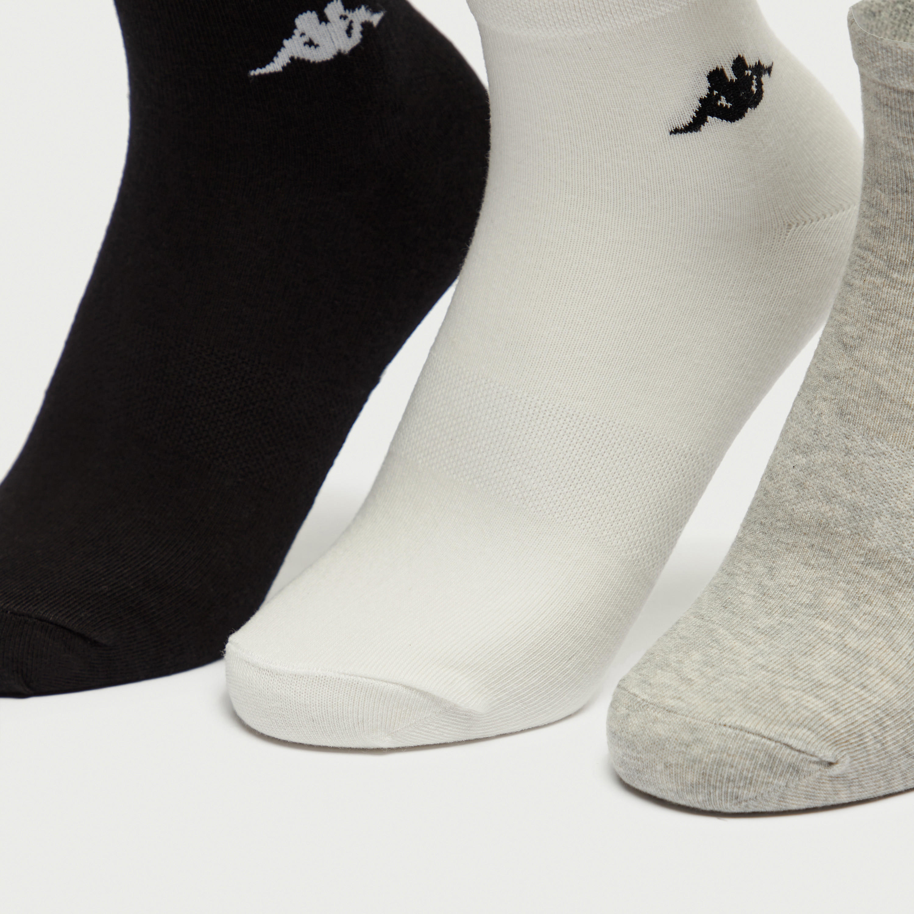جوارب بطول ربلة السّاق مع تفاصيل شعار من كابا - طقم 3 أزواج-women-clothing-sportswearandactivewear-accessories-image-2
