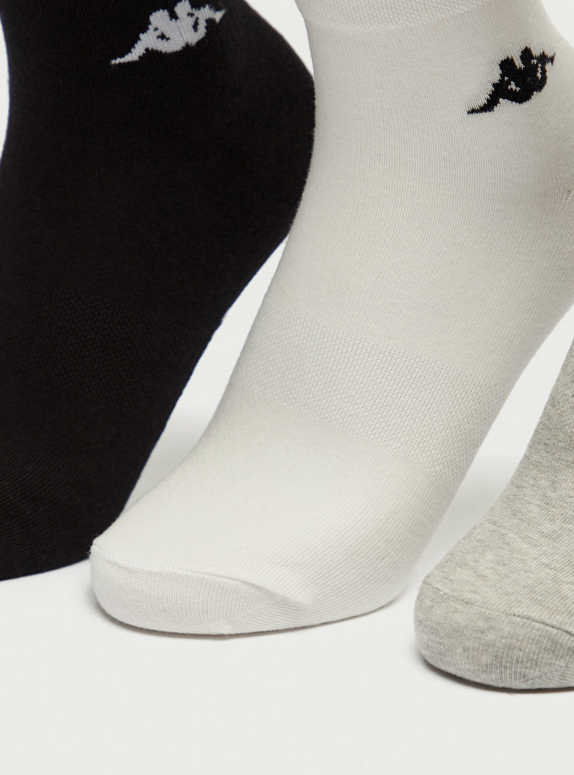 جوارب بطول ربلة السّاق مع تفاصيل شعار من كابا - طقم 3 أزواج-women-clothing-sportswearandactivewear-accessories-image-2