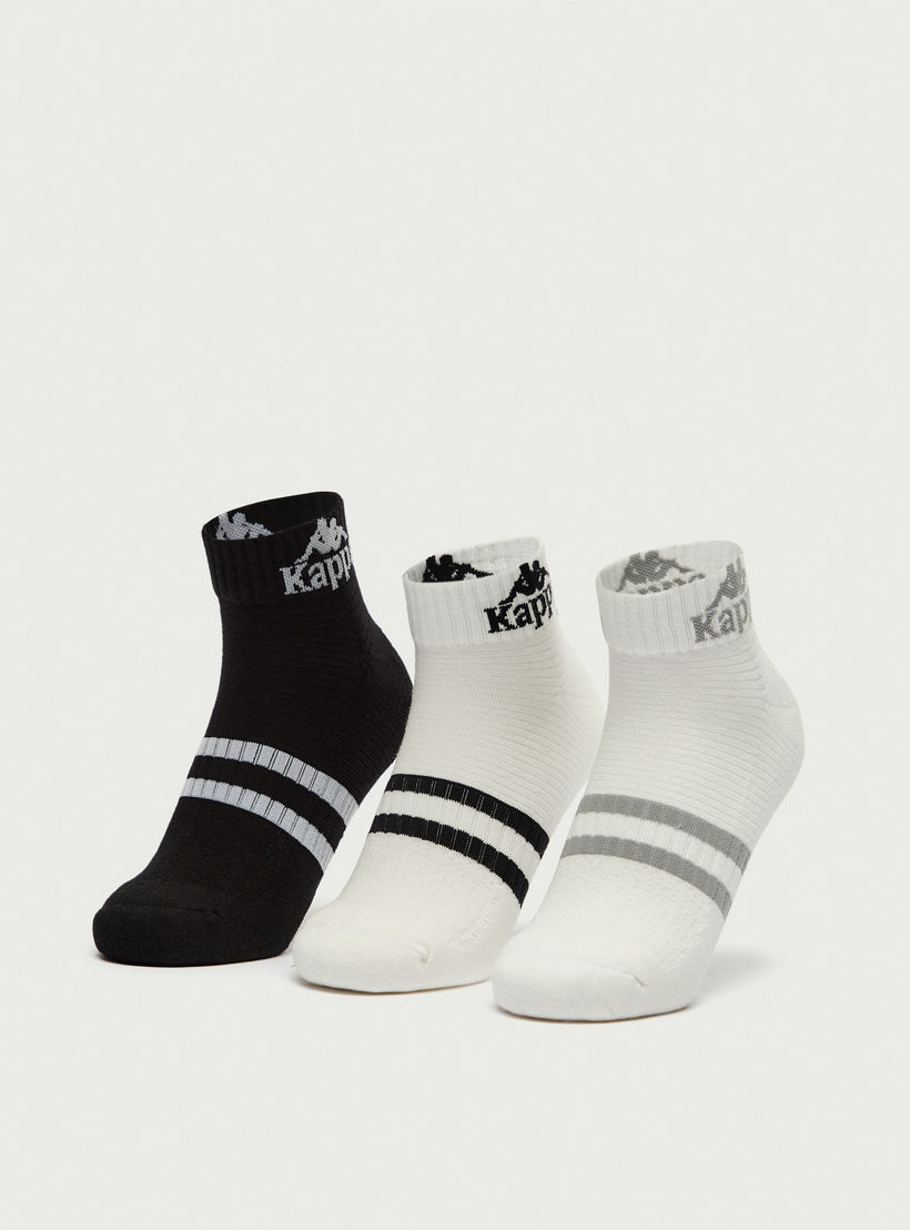 جوارب بطول ربلة السّاق مع تفاصيل شعار من كابا - طقم 3 أزواج-women-clothing-sportswearandactivewear-accessories-image-1