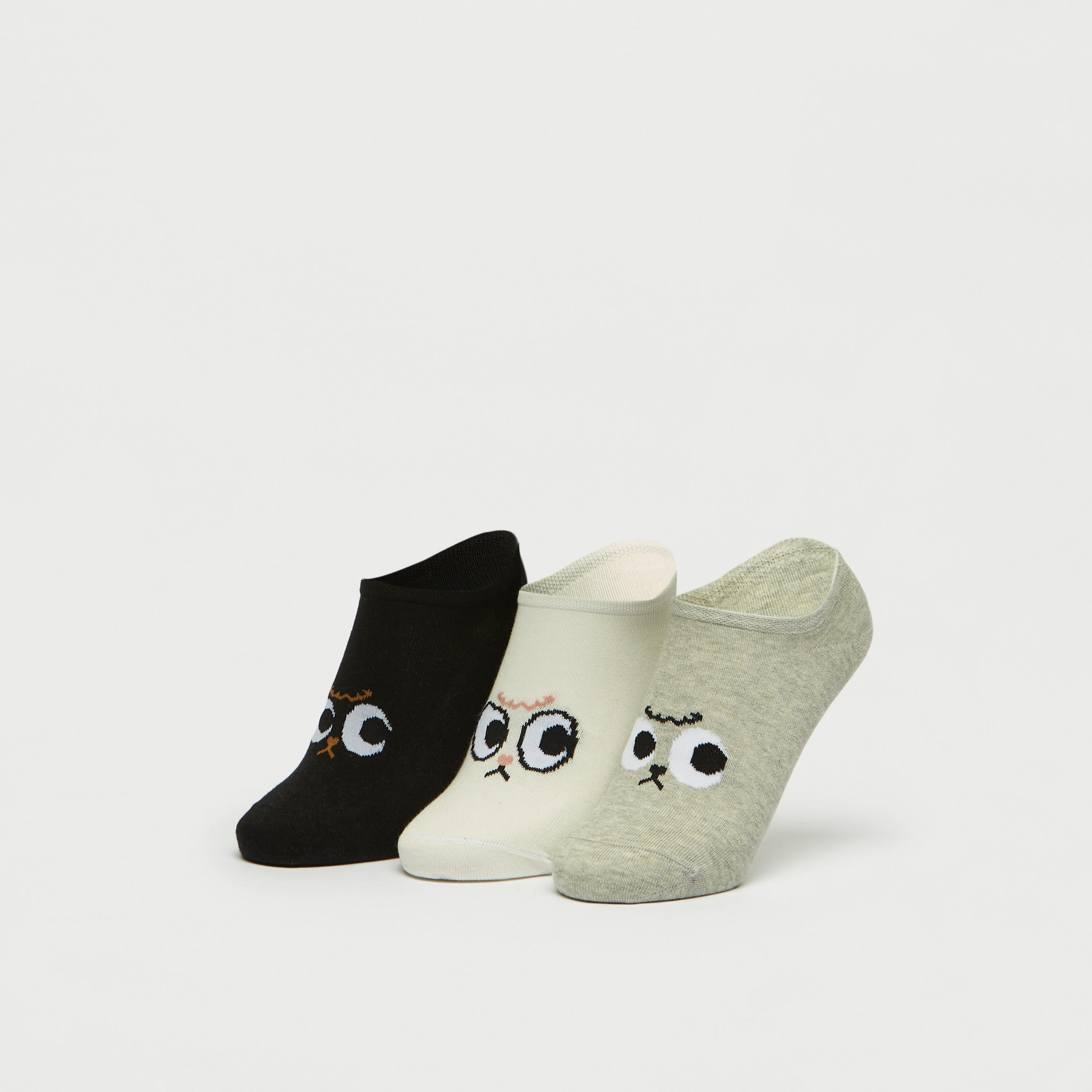 جوارب طول الكاحل بطبعات - طقم من 3 أزواج-women-socksandstockings-image-1
