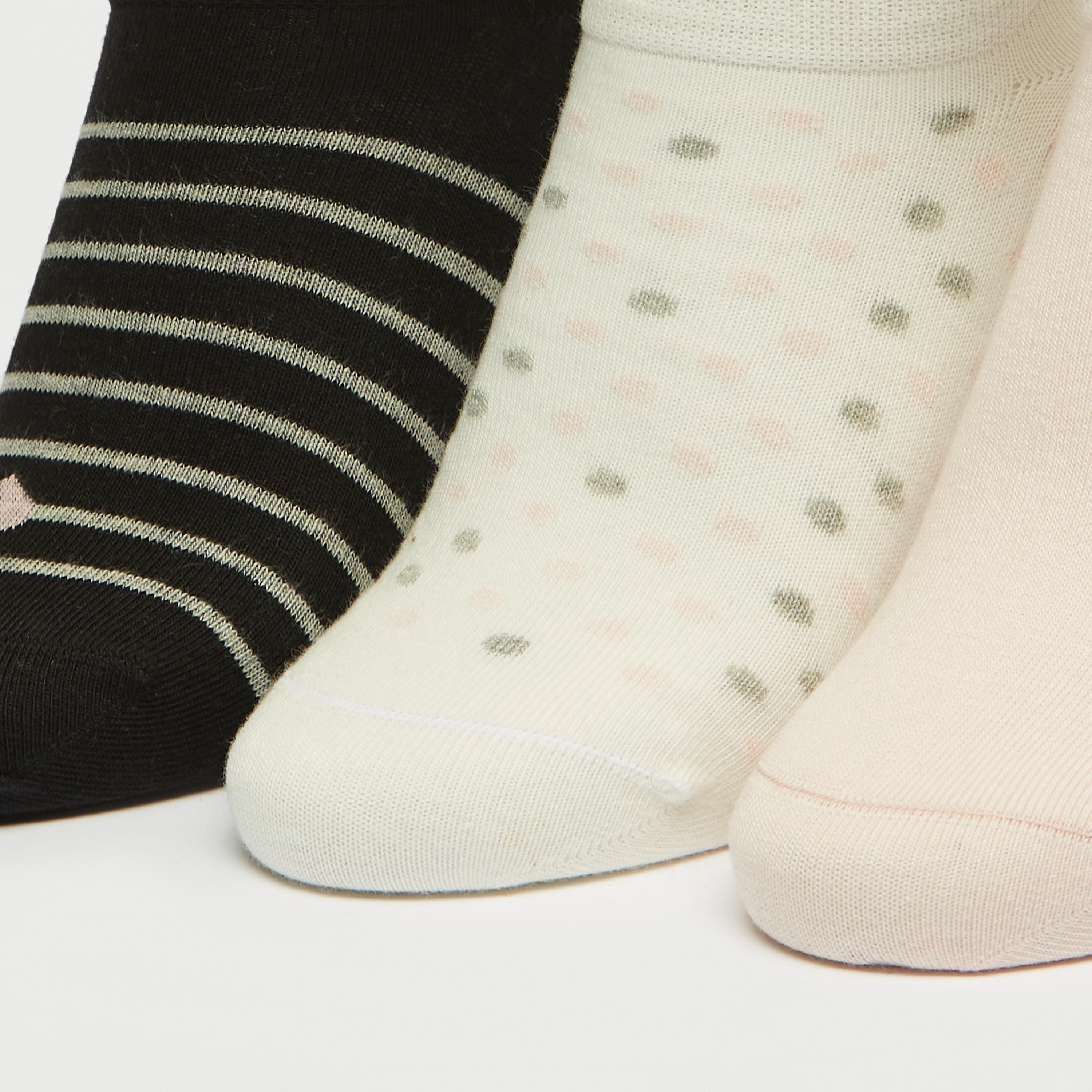 جوارب طول الكاحل بطبعات متنوّعة - طقم 3 قطع-women-socksandstockings-image-2
