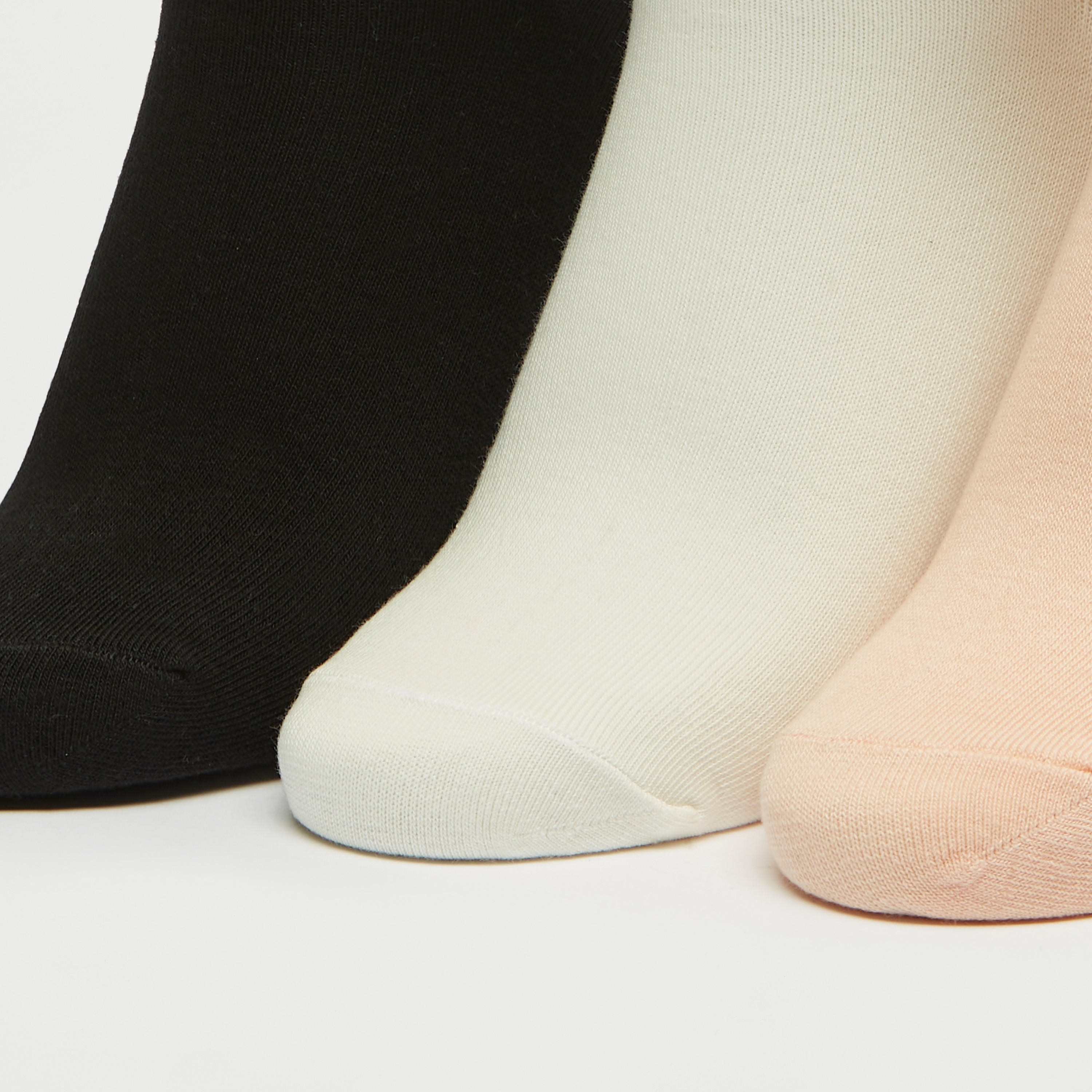 Set of 3 - Embellished Lurex Detail Ankle Length Socks-women-socksandstockings-image-3
