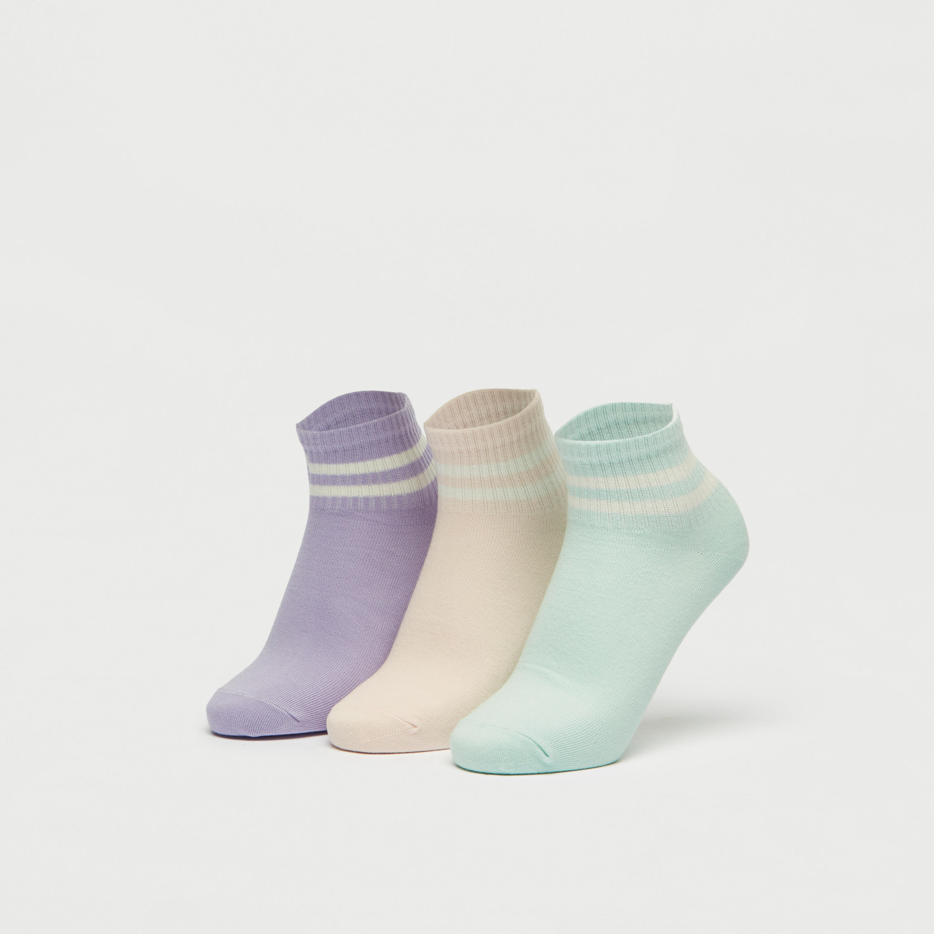 جوارب سادة بطول ربلة الساق - طقم من 3 أزواج-women-socksandstockings-image-4