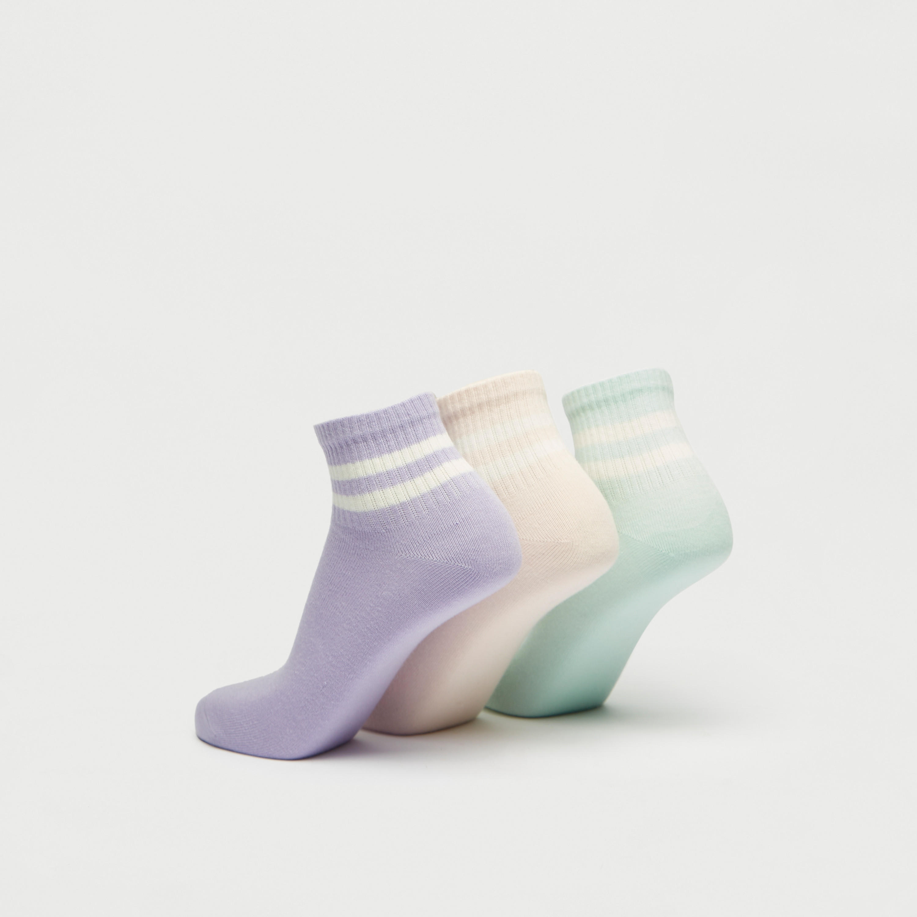 جوارب سادة بطول ربلة الساق - طقم من 3 أزواج-women-socksandstockings-image-3