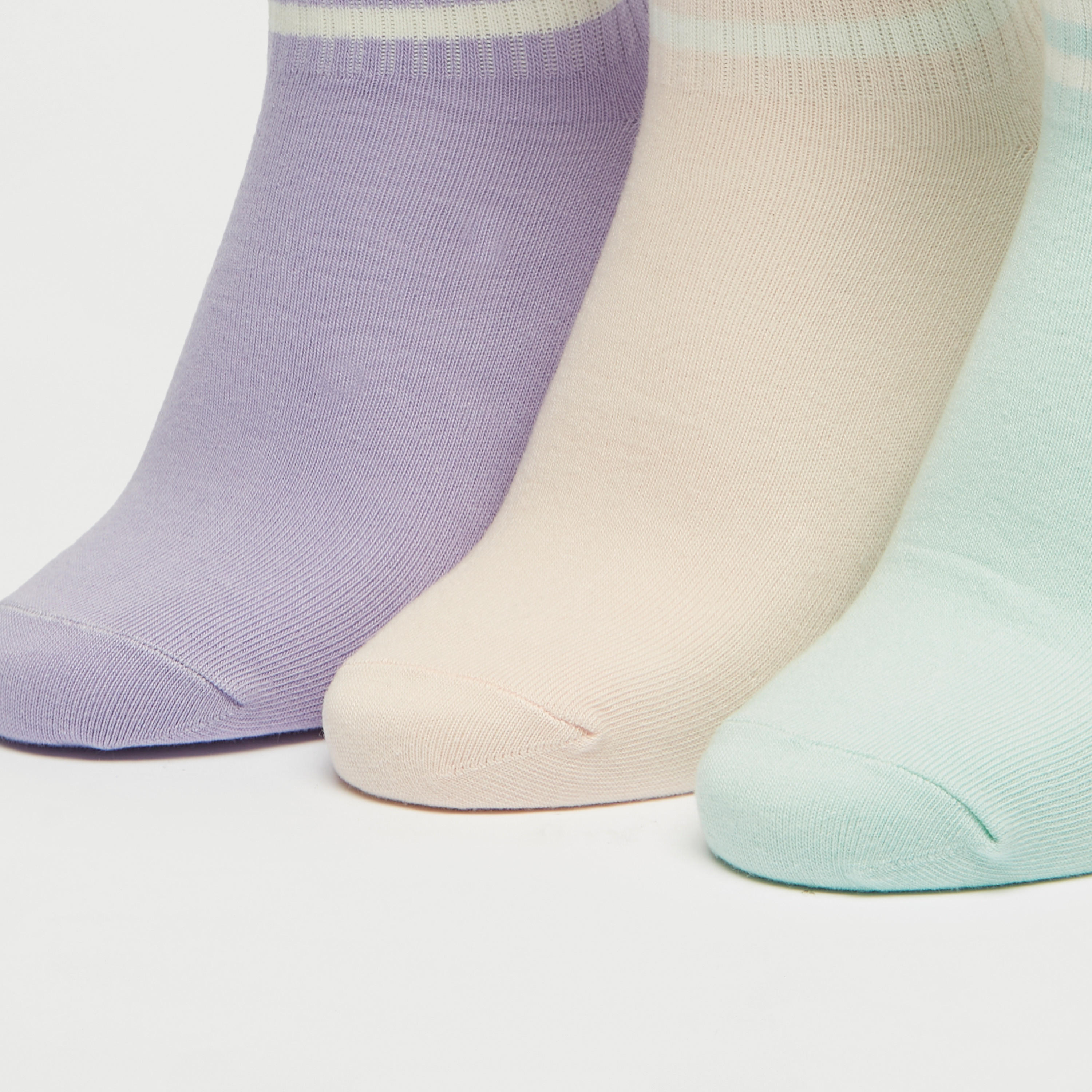 جوارب سادة بطول ربلة الساق - طقم من 3 أزواج-women-socksandstockings-image-2