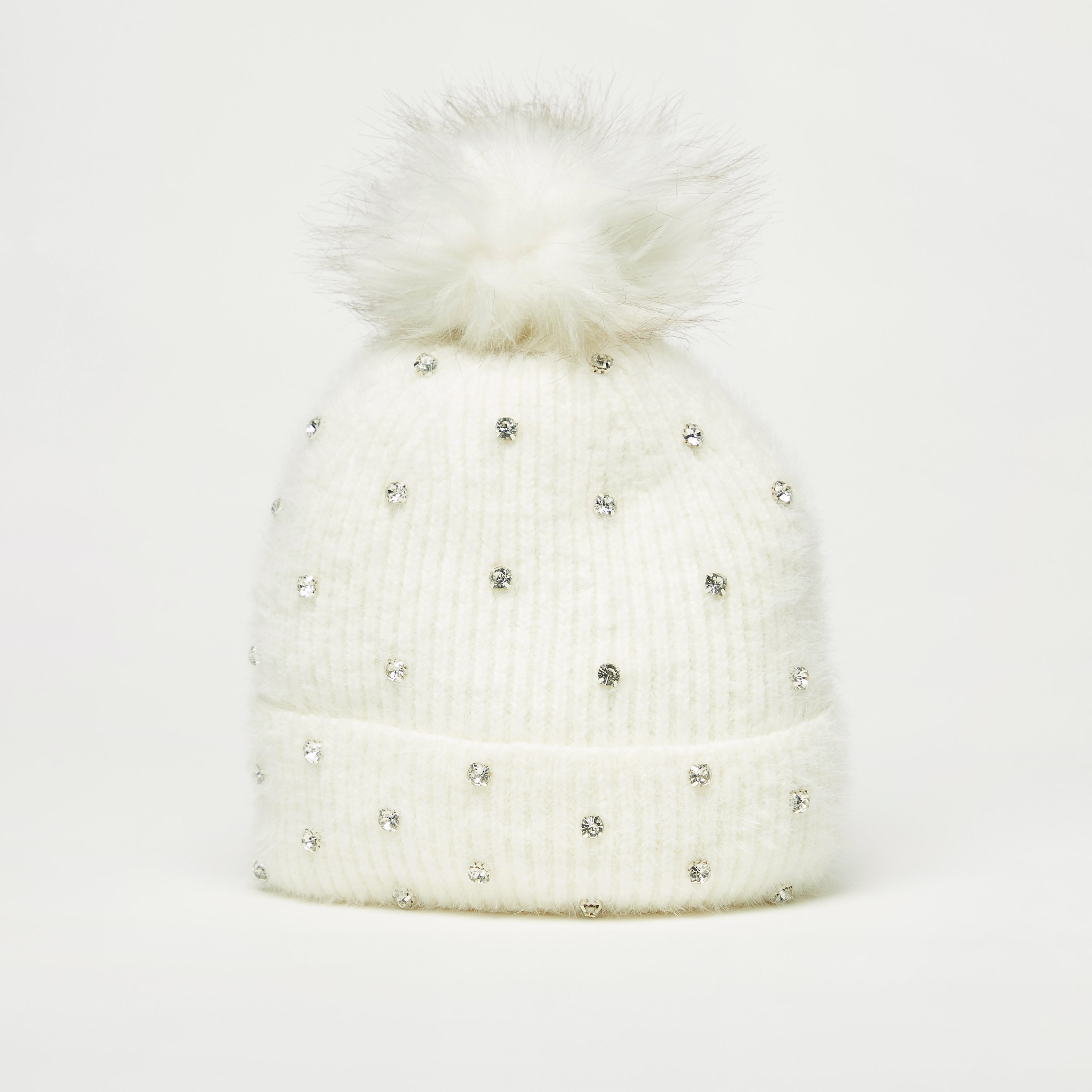 Embellished Beanie with Pom Pom-women-clothingaccessories-capsandhats-image-1