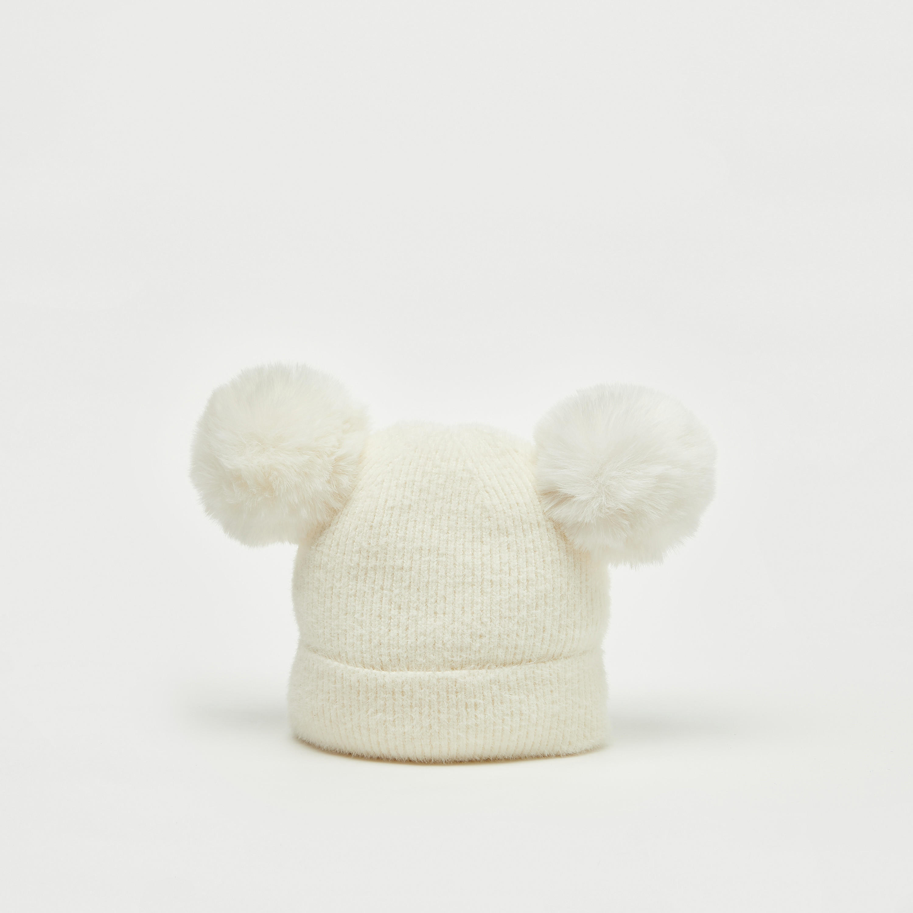 كاب بيني مضلّعة بكرات بوم بوم مزدوجة-women-clothingaccessories-capsandhats-image-1
