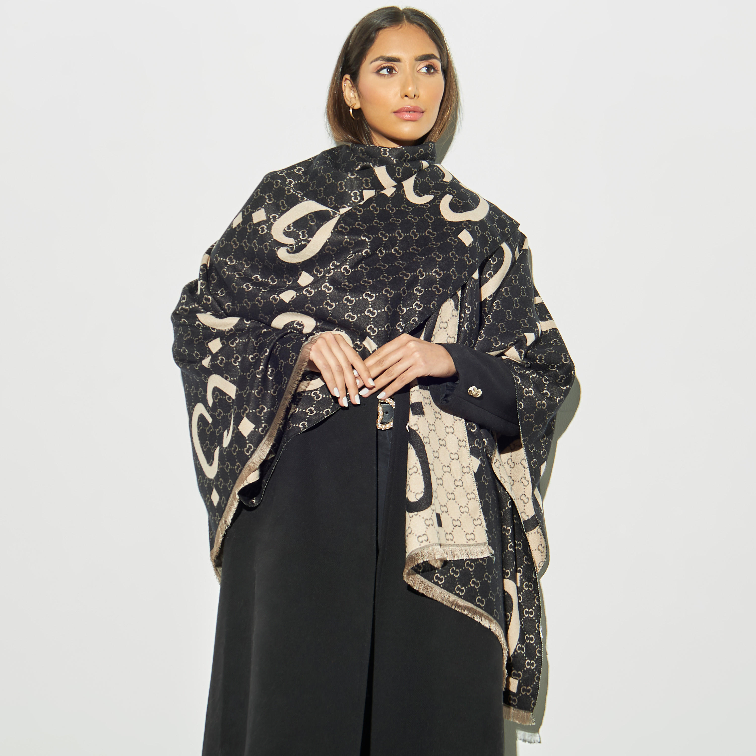 All-Over Print Cape with Fringe Detail-women-clothingaccessories-scarves-image-2