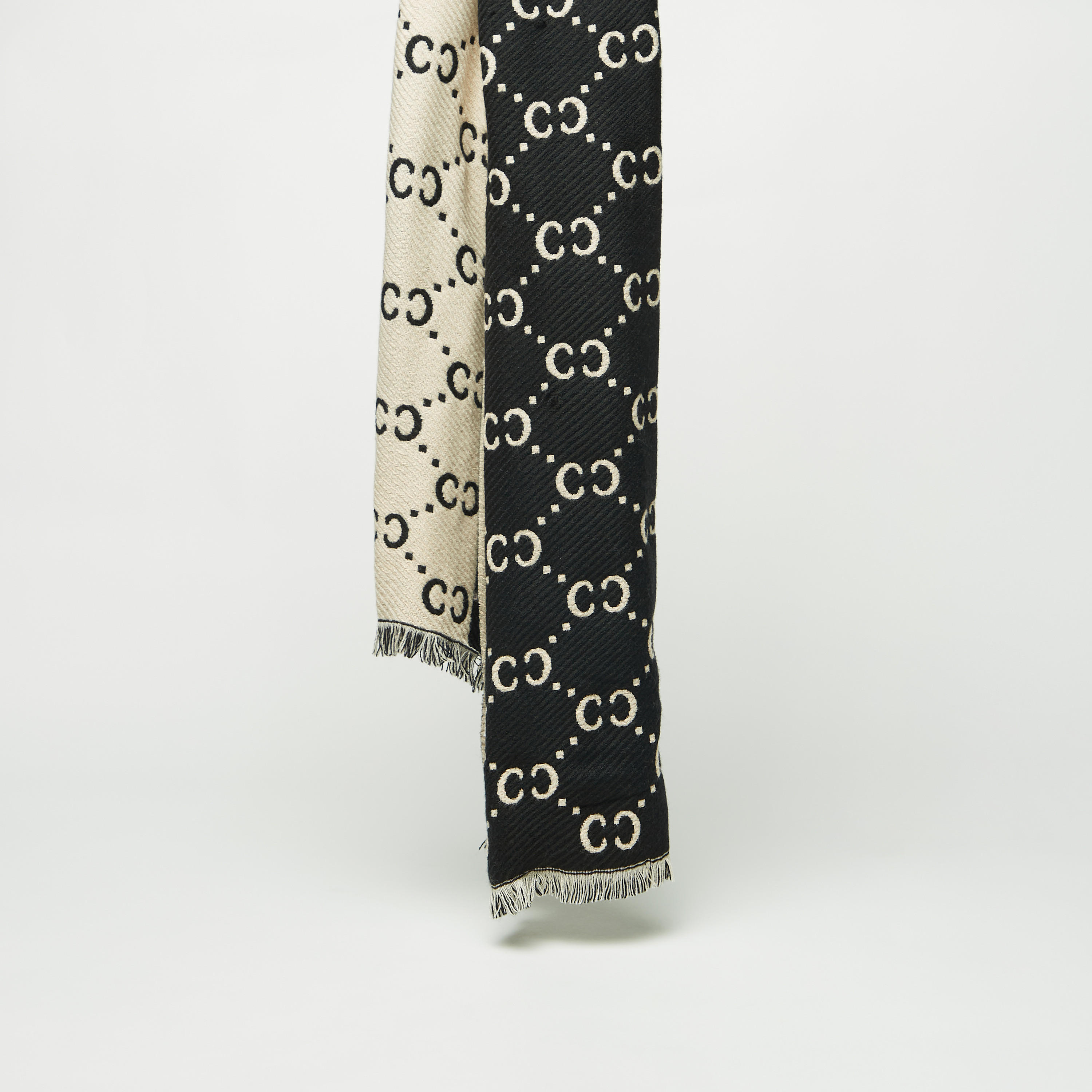 All-Over Monogram Print Scarf with Fringes-women-clothingaccessories-scarves-image-1