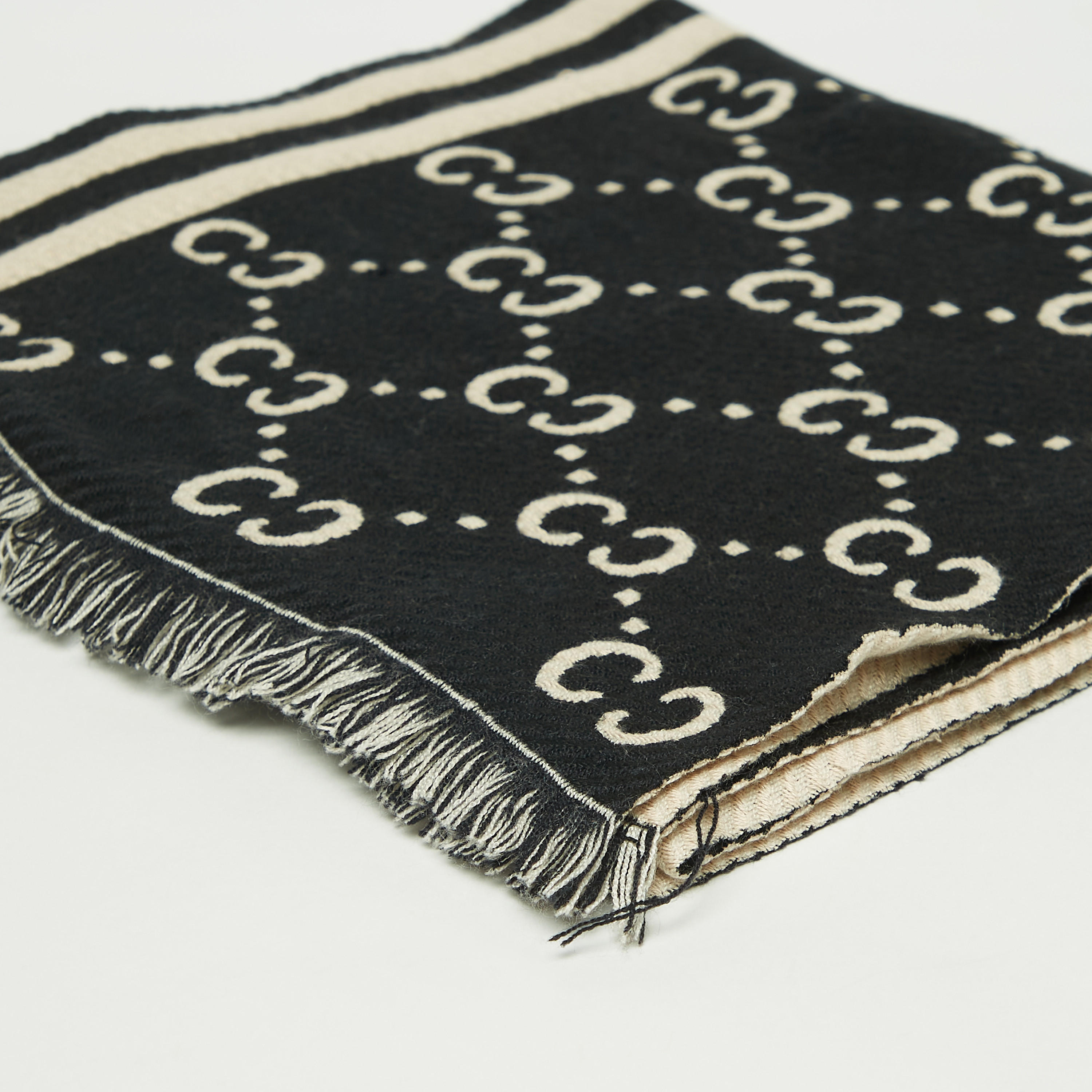 All-Over Monogram Print Scarf with Fringes-women-clothingaccessories-scarves-image-3