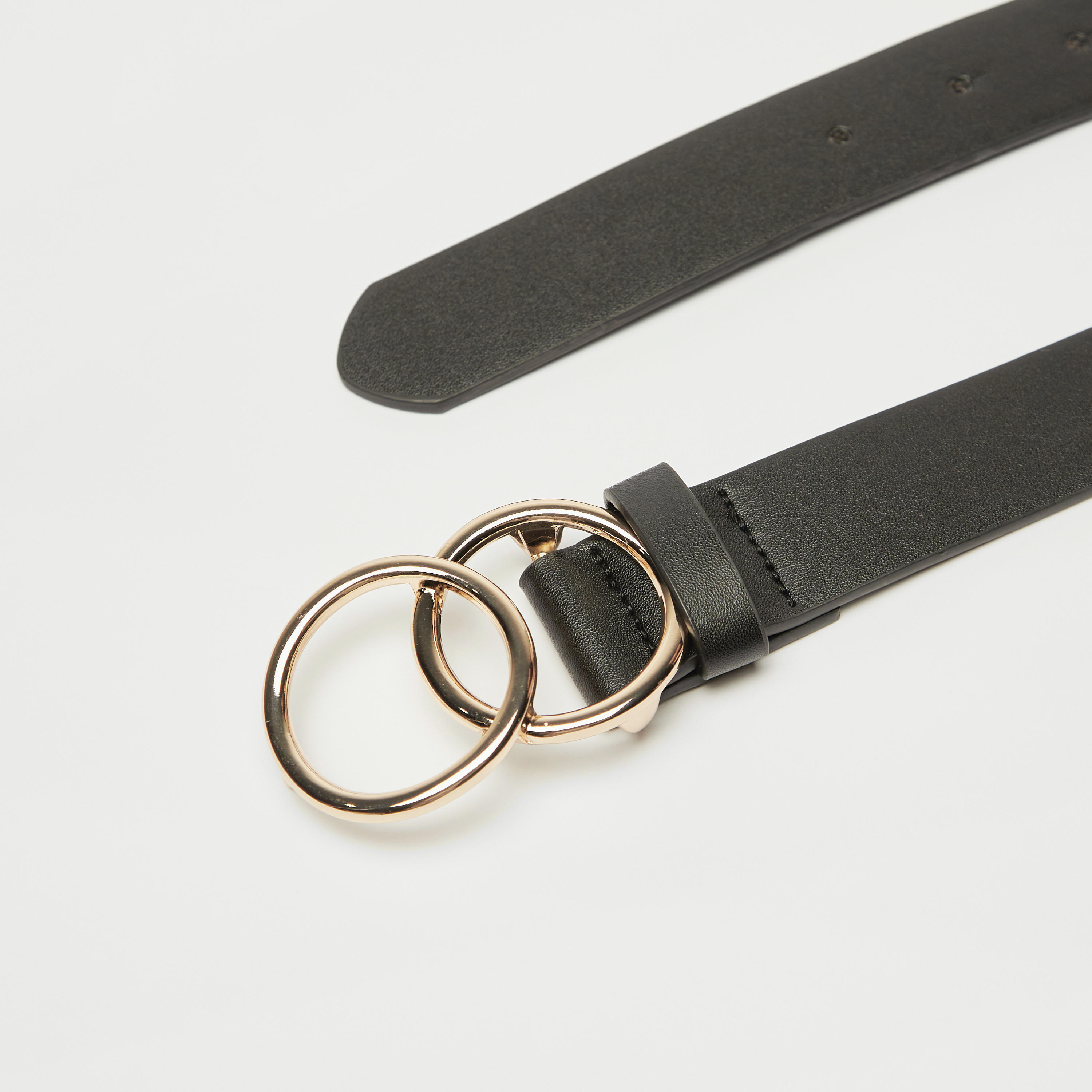 حزام سادة بإبزيم بدبوس مزدوج على شكل حلقة O-women-clothingaccessories-belts-image-1