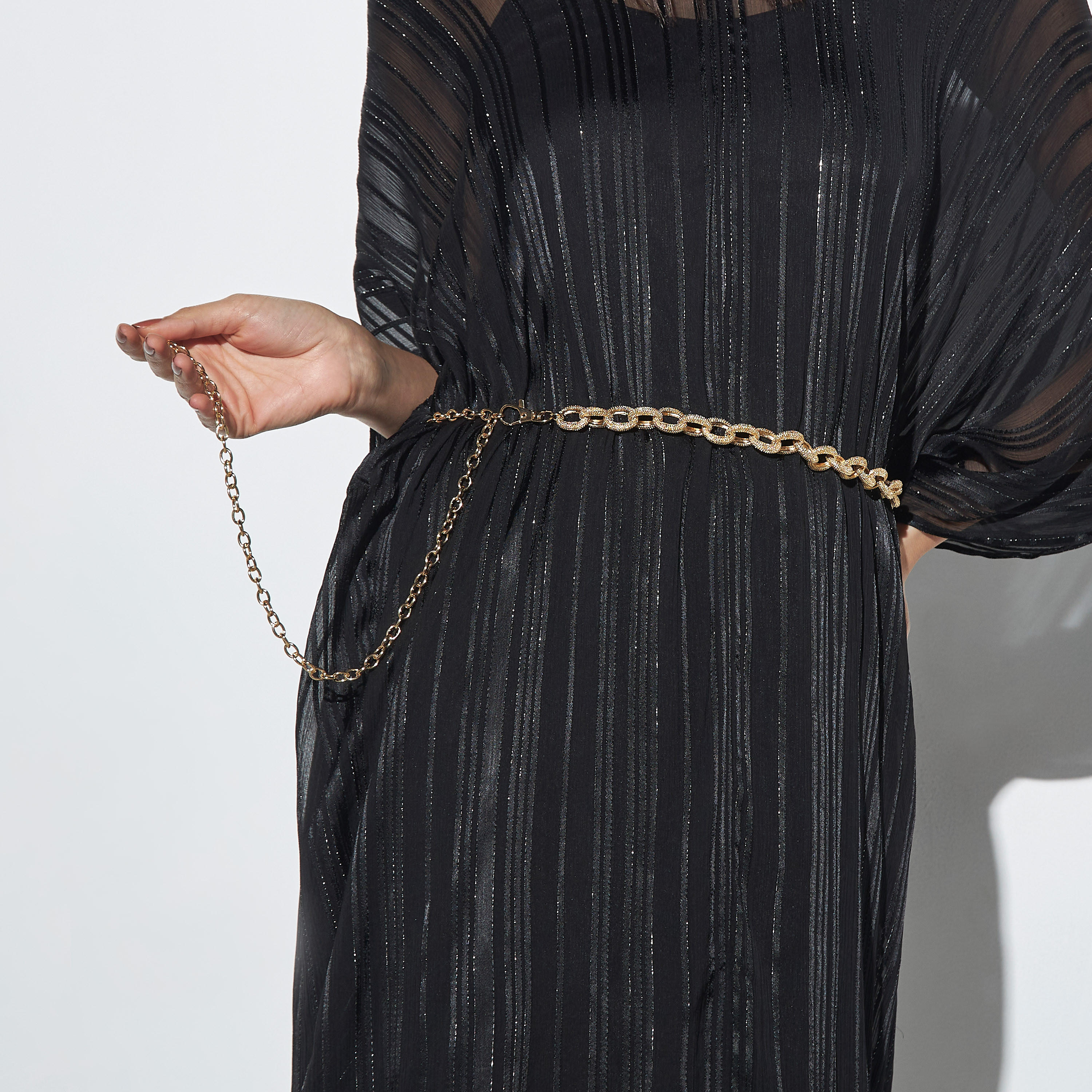 Metallic Chainlink Belt with Lobster Clasp Closure-women-clothingaccessories-belts-image-2