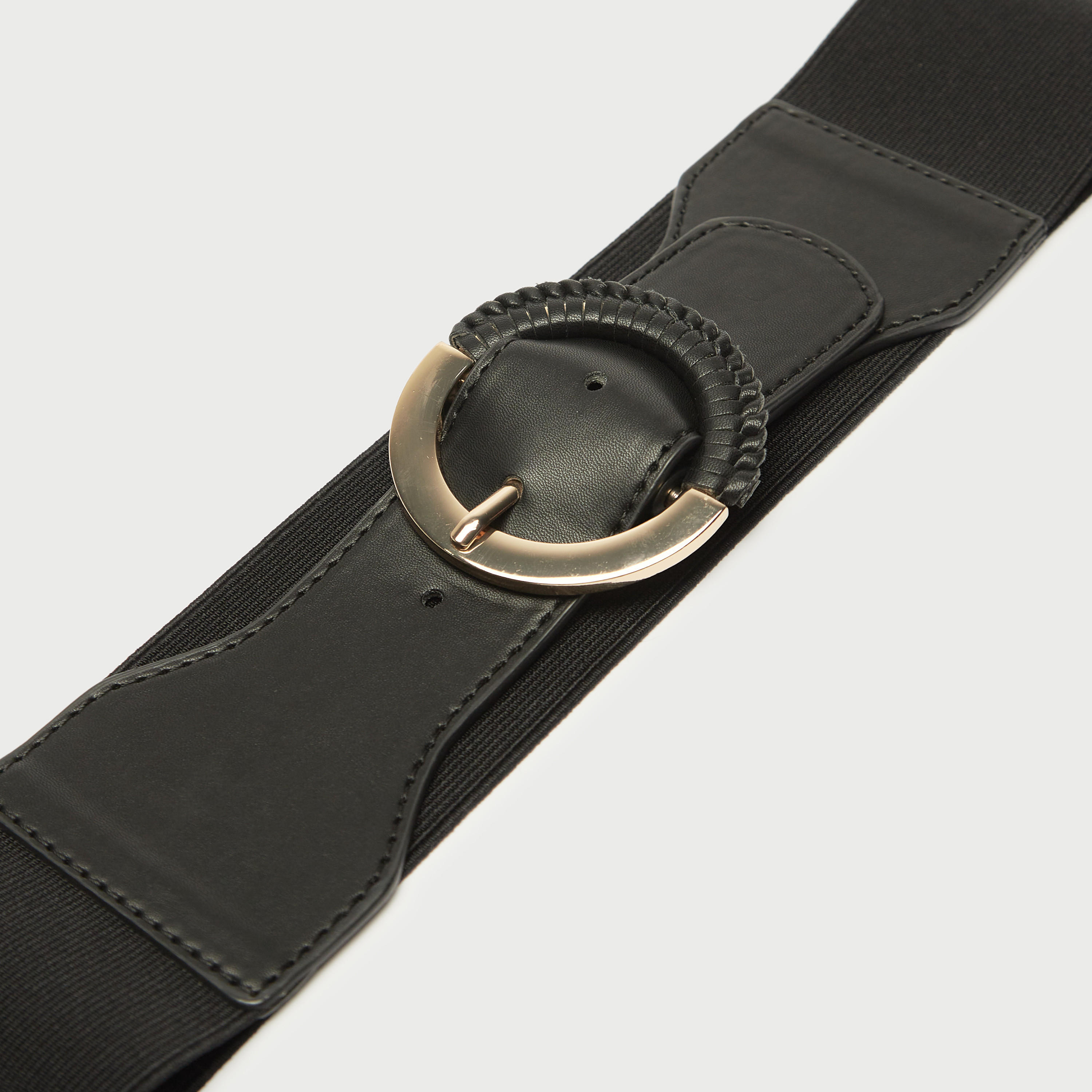 Plain Stretchable Belt with Oversized Circular Pin Buckle Closure-women-clothingaccessories-belts-image-3