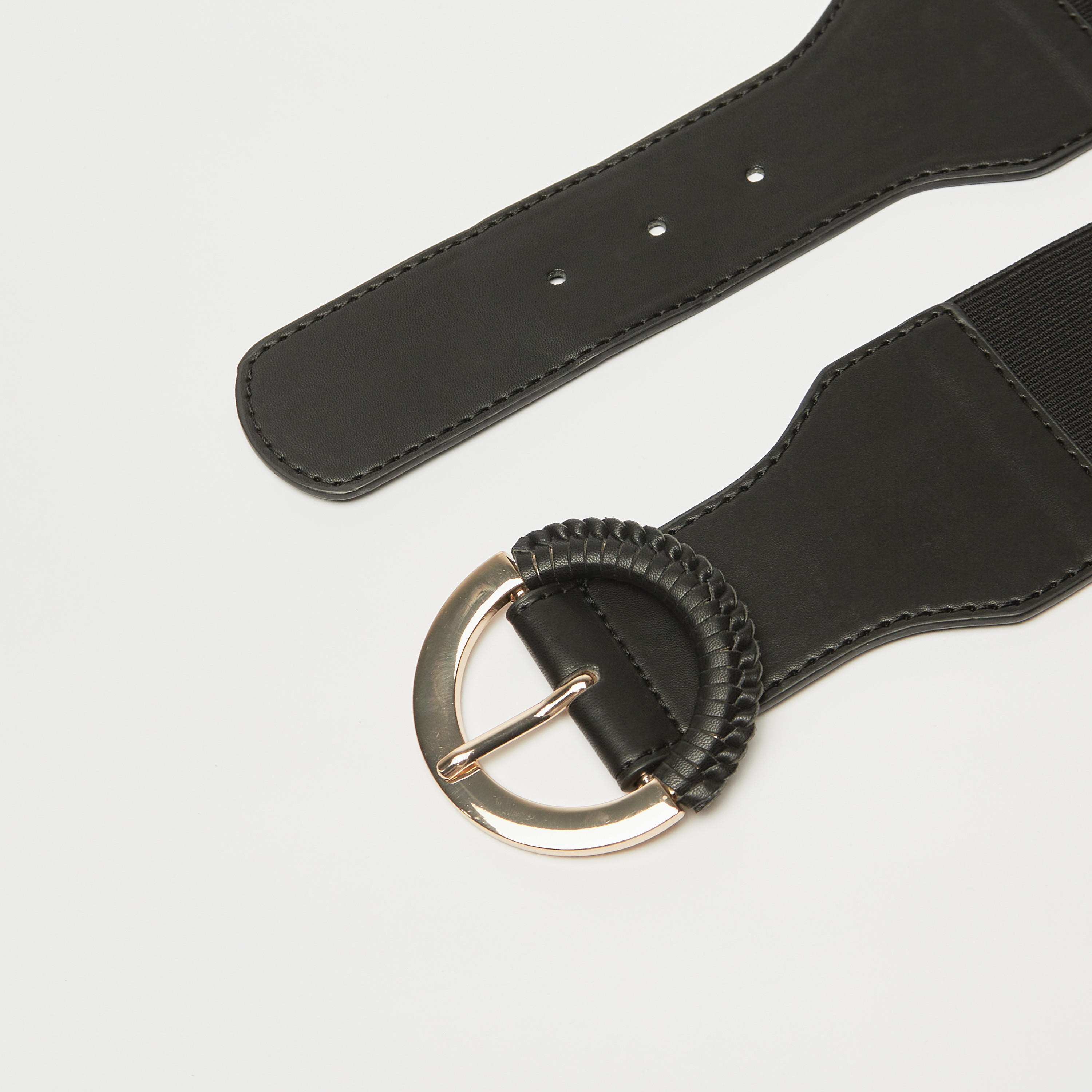 Plain Stretchable Belt with Oversized Circular Pin Buckle Closure-women-clothingaccessories-belts-image-4