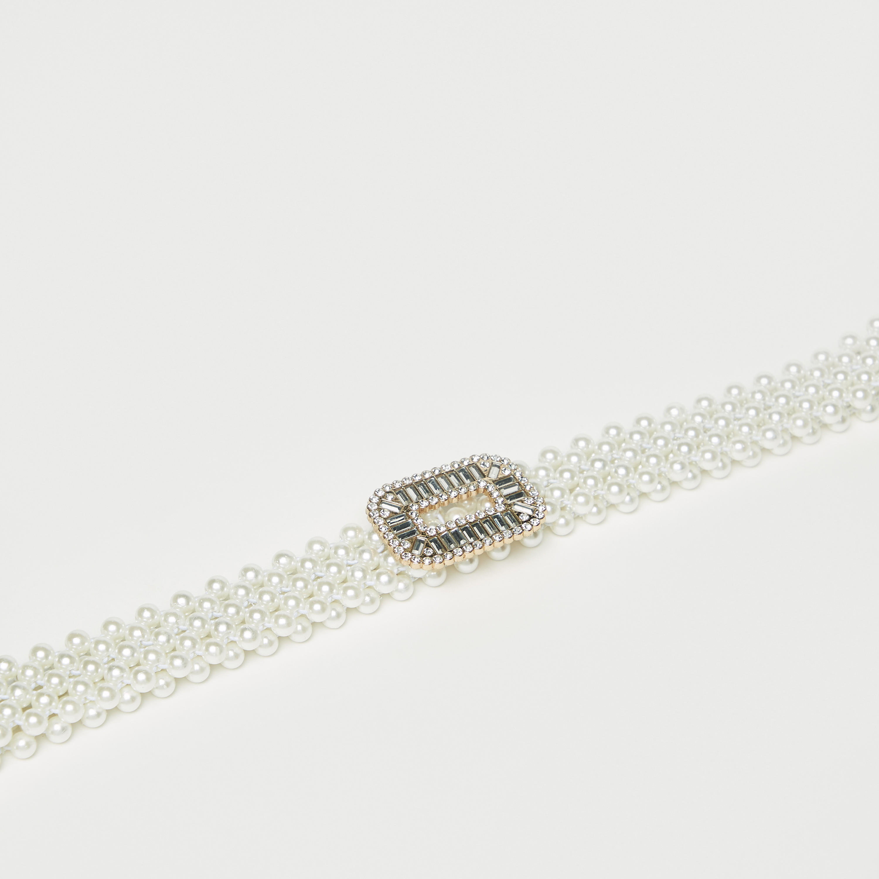 Pearl Embellished Stretchable Belt with Buckle Closure-women-clothingaccessories-belts-image-3