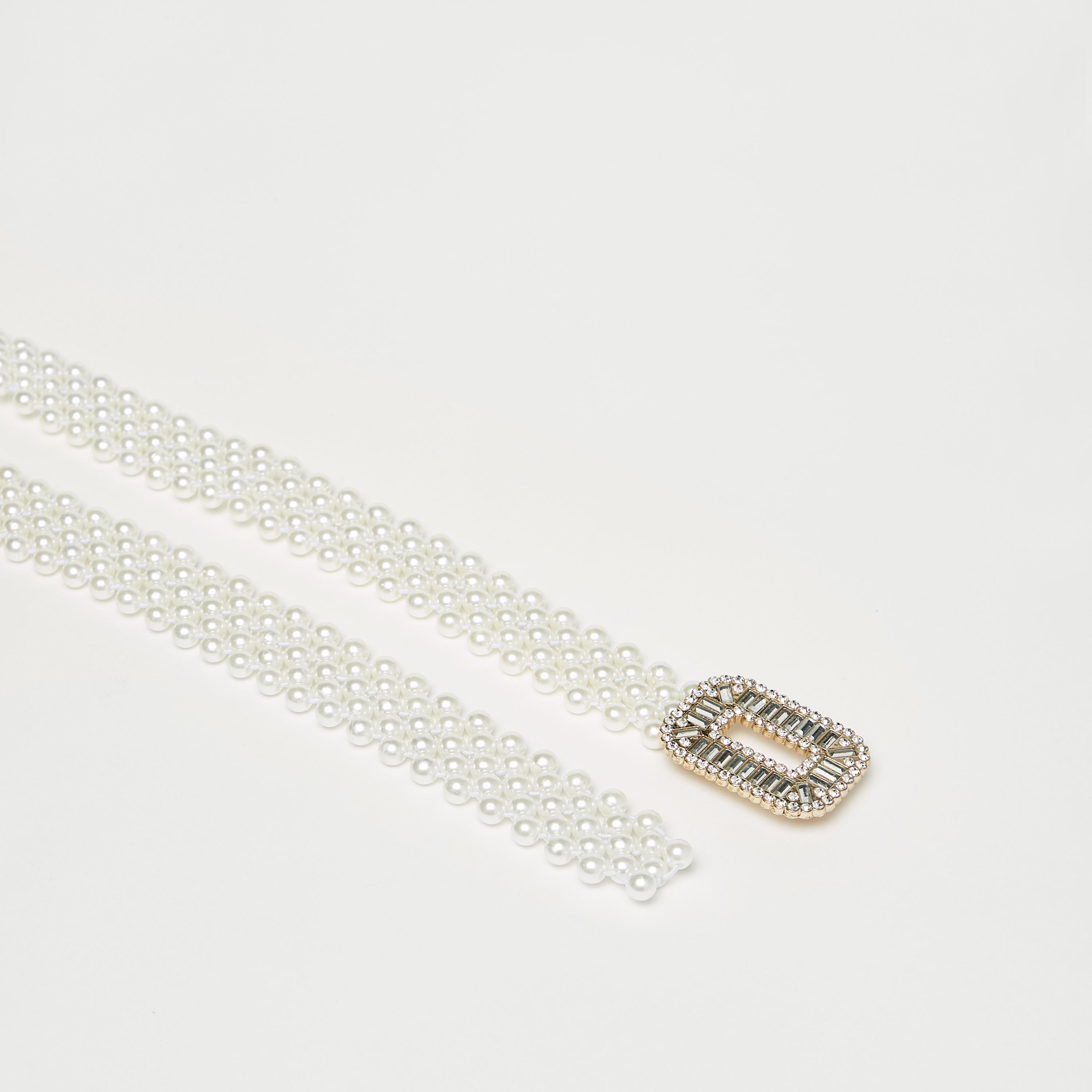 Pearl Embellished Stretchable Belt with Buckle Closure-women-clothingaccessories-belts-image-5