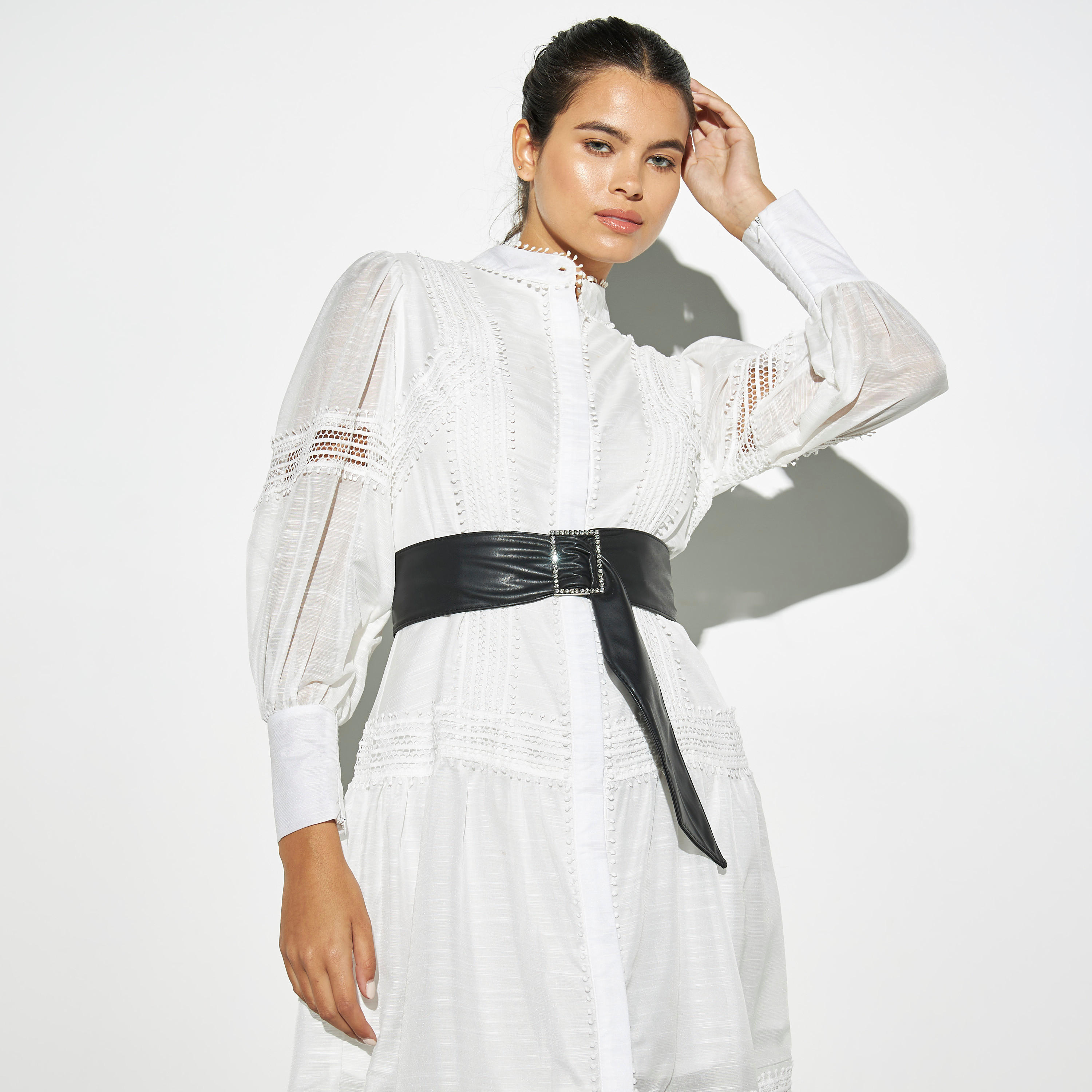 حزام سادة قابل للتعديل بإبزيم مزيّن-women-clothingaccessories-belts-image-4