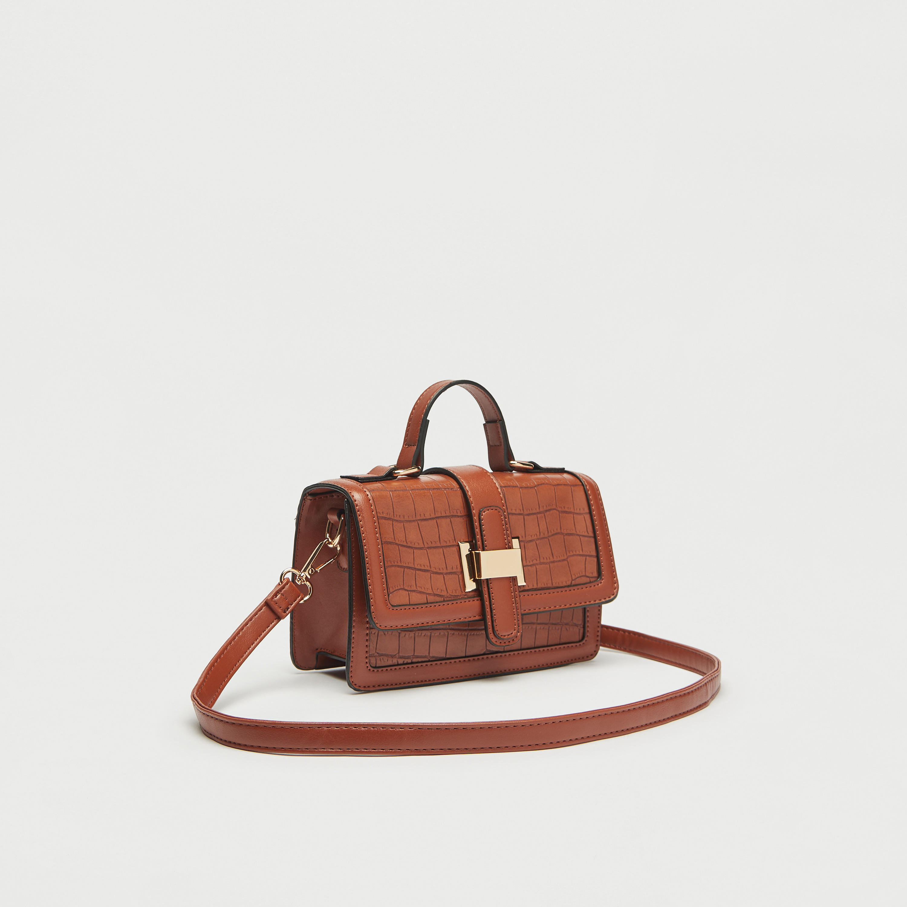 شنطة كروس بودي بارزة الملمس بحزام قابل للفصل ومقبض-women-bagsandwallets-handbags-image-1