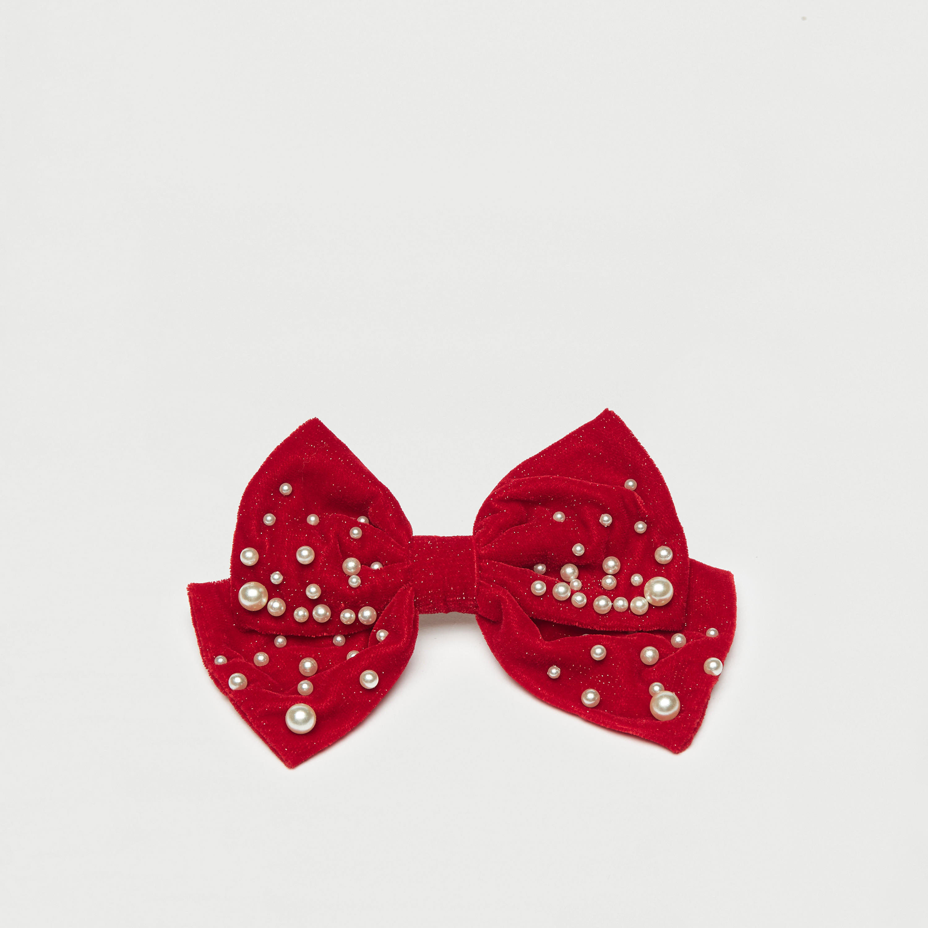 مشبك شعر على شكل فيونكة بتزيينات لؤلؤ-women-hairaccessories-image-1