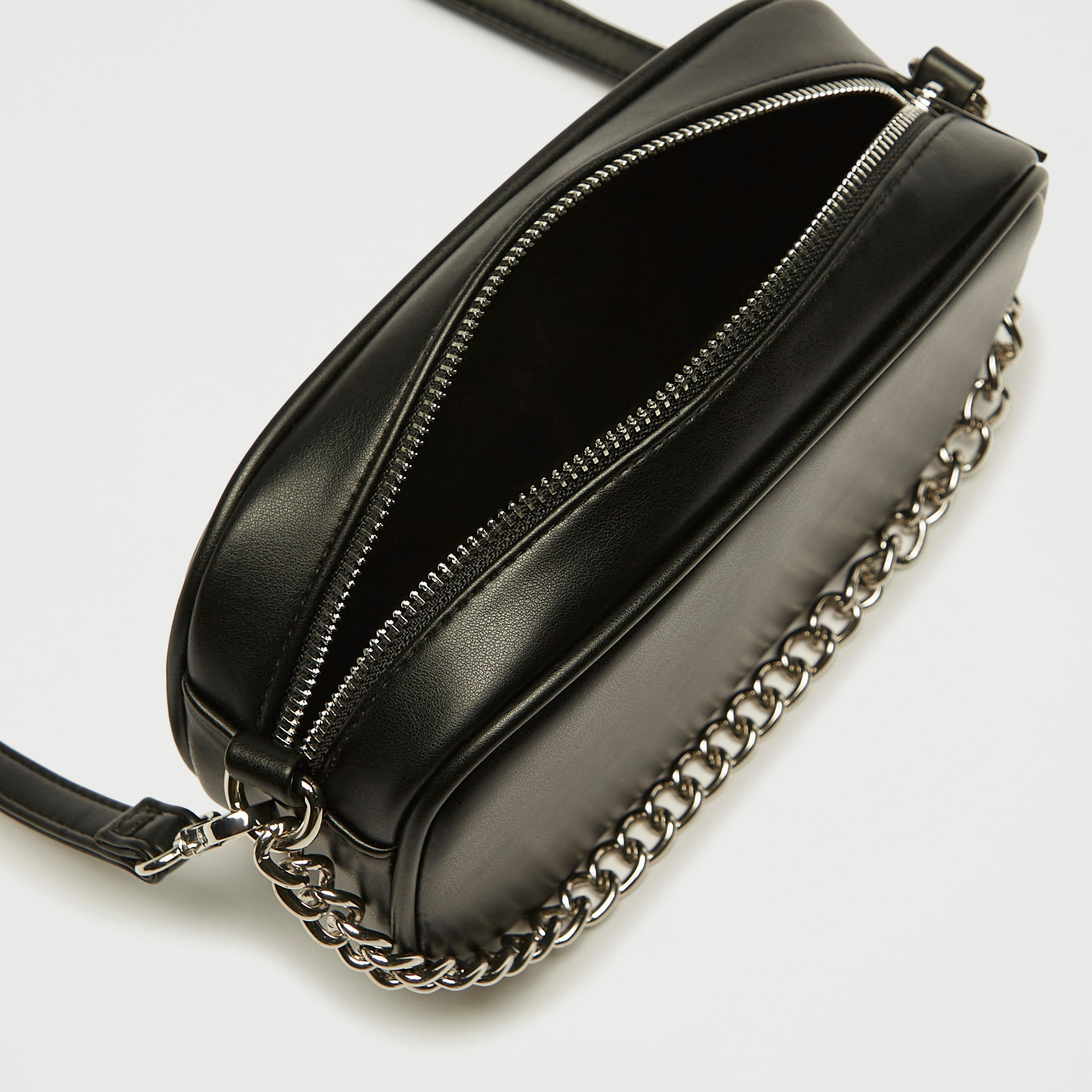 شنطة كروس بودي سادة بسحّاب إغلاق وزينة سلسلة-women-bagsandwallets-handbags-image-1