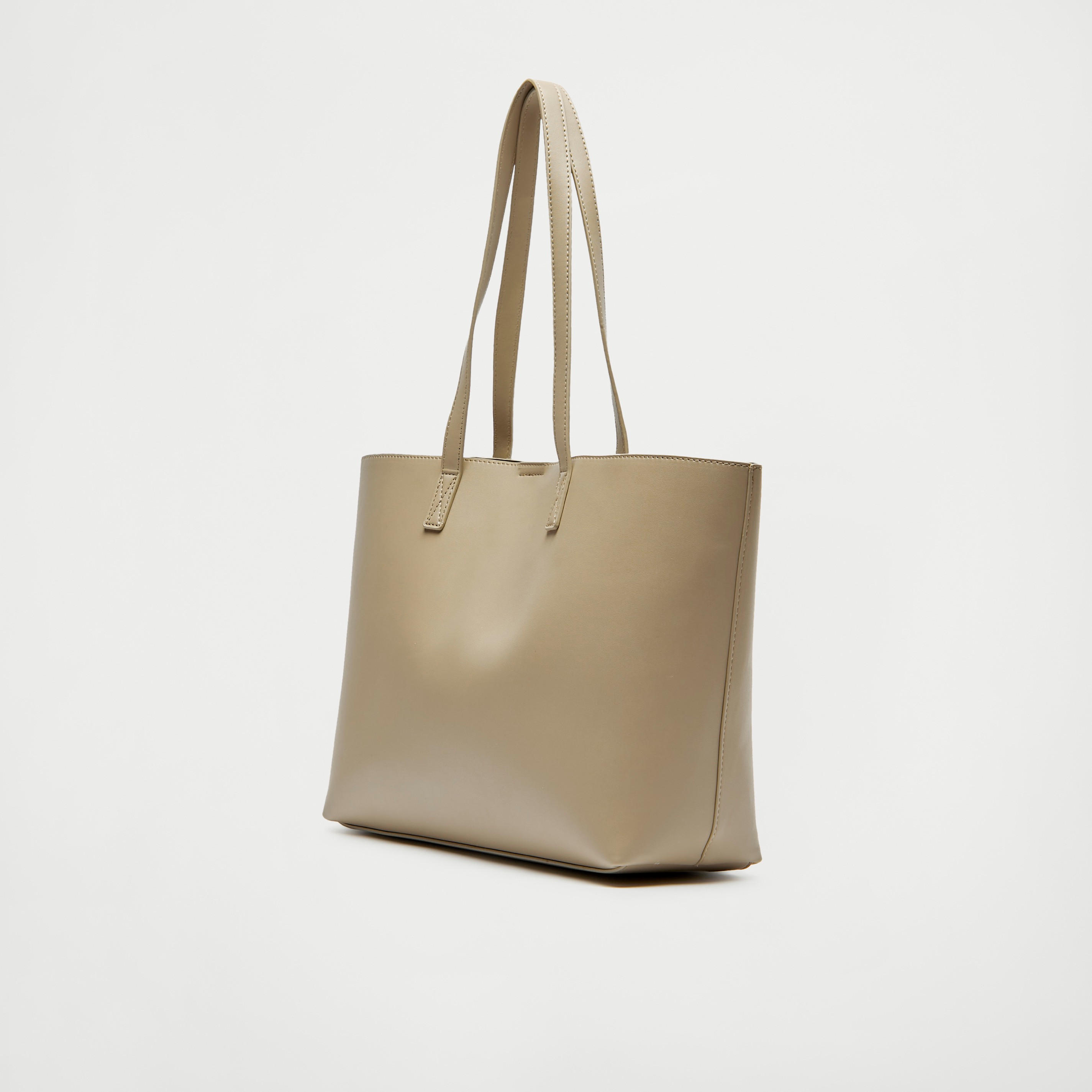 شنطة توتي سادة بزر إغلاق مغناطيسي ومقابض مزدوجة-women-bagsandwallets-handbags-image-3