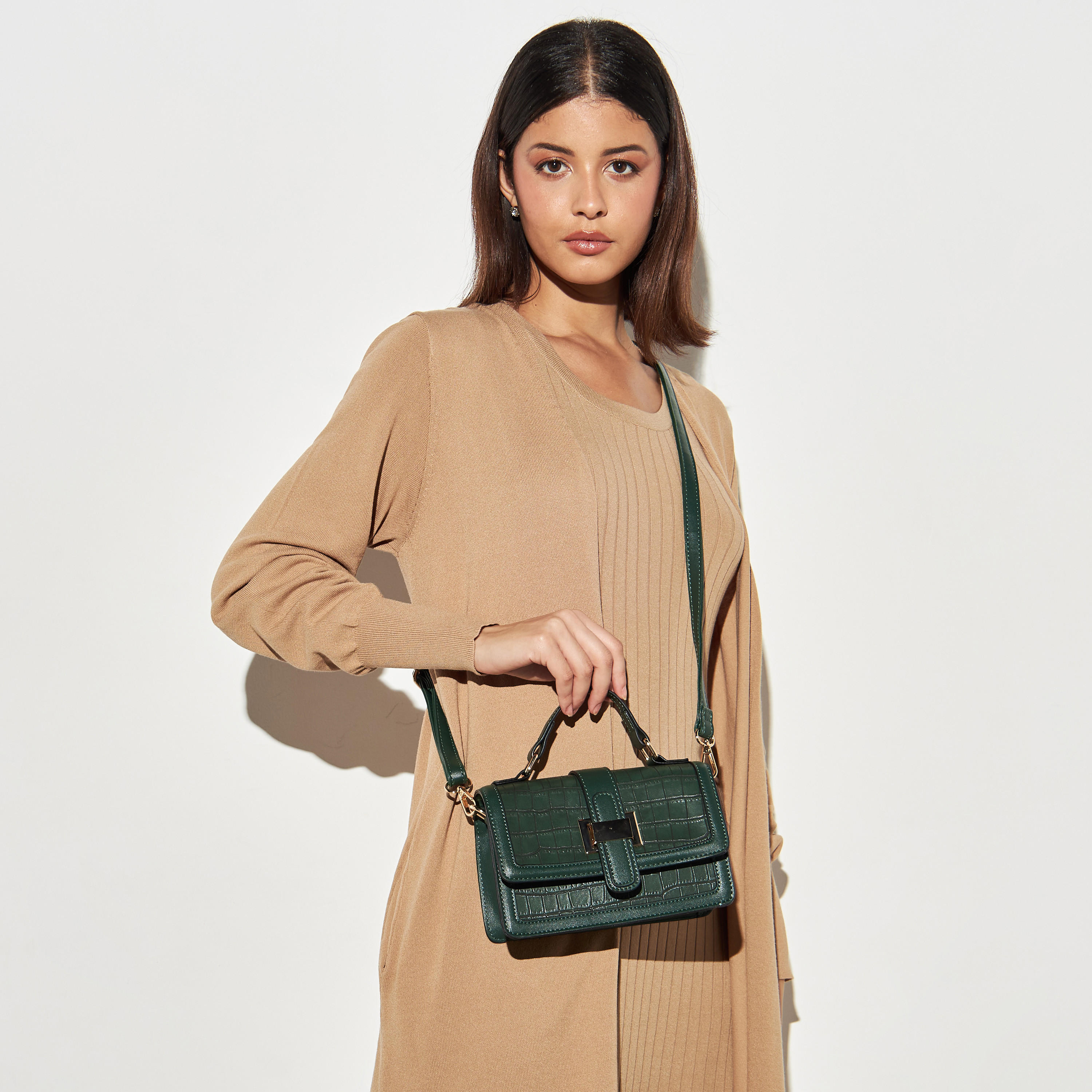 شنطة كروس بودي بارزة الملمس بحزام قابل للفصل ومقبض-women-bagsandwallets-handbags-image-2