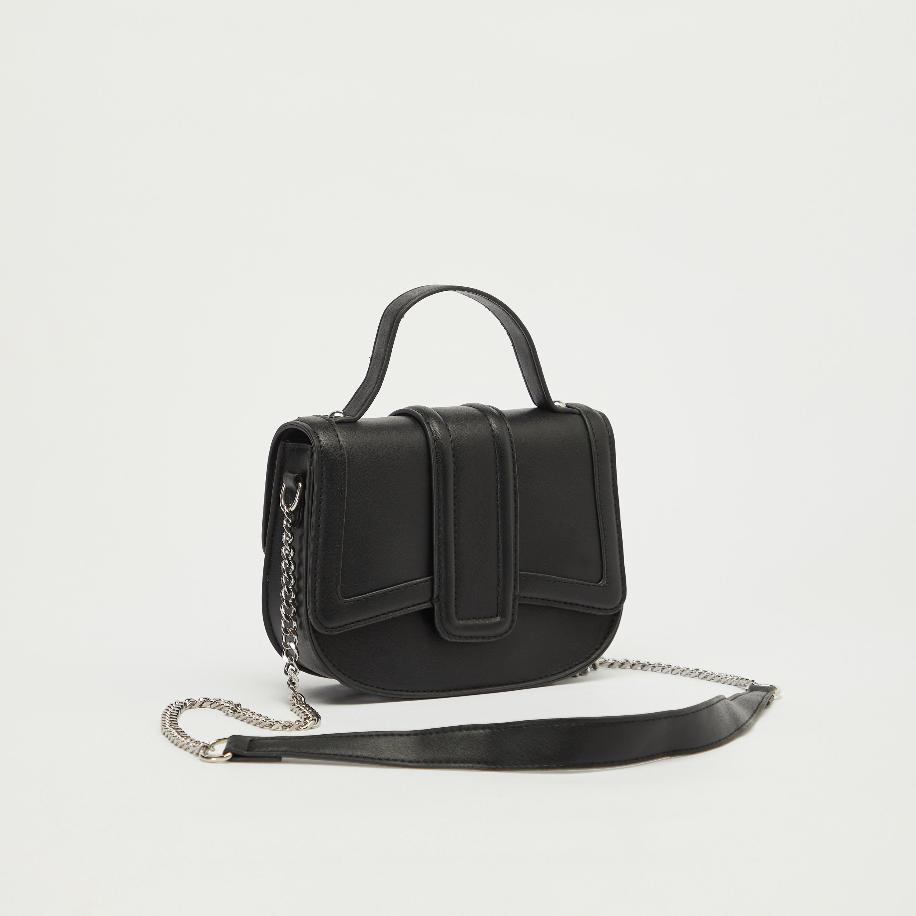 Solid Mini Sling Bag with Flap Closure-women-bagsandwallets-handbags-image-1
