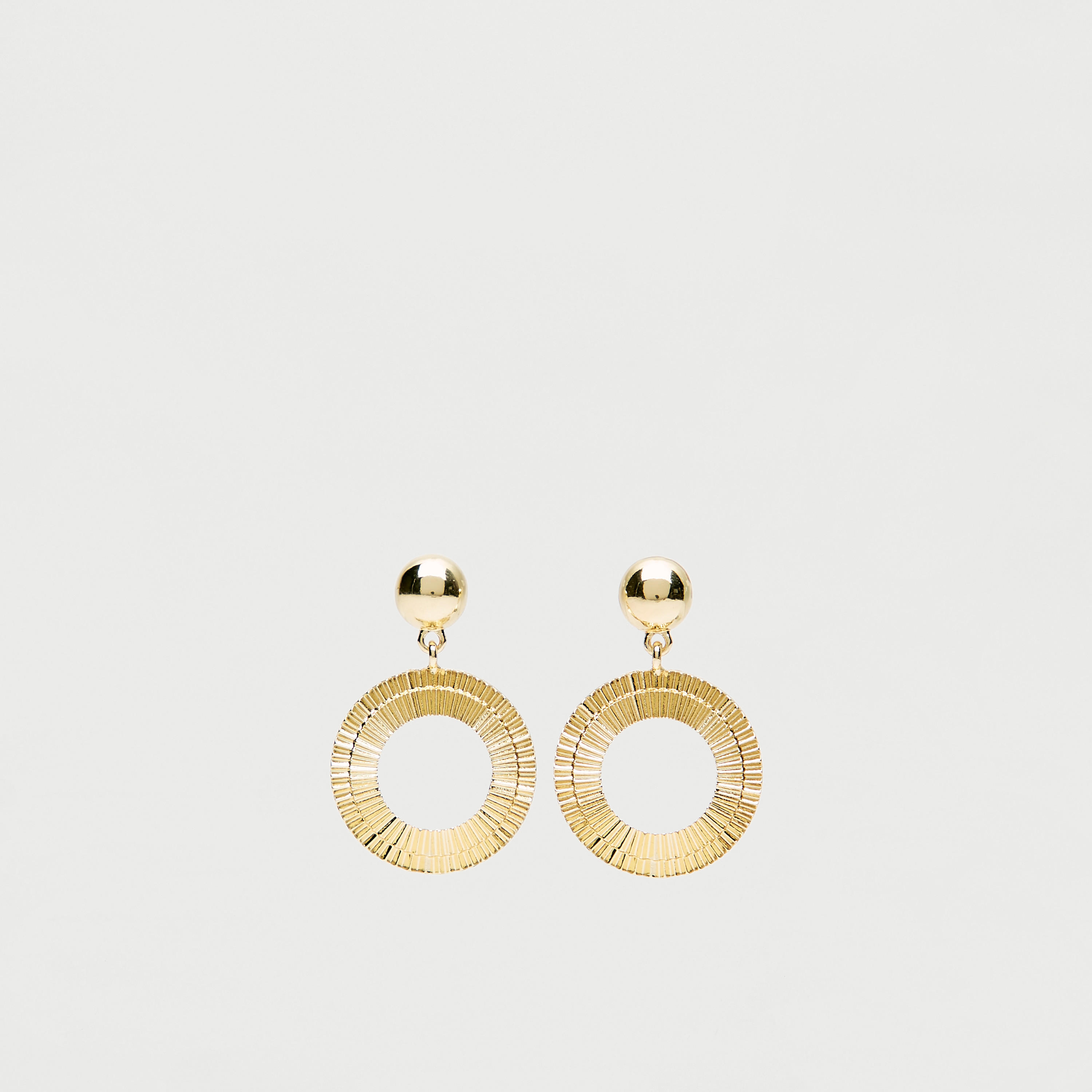 Textured Round Drop Earrings-women-watchesandjewellery-jewellery-earrings-image-1
