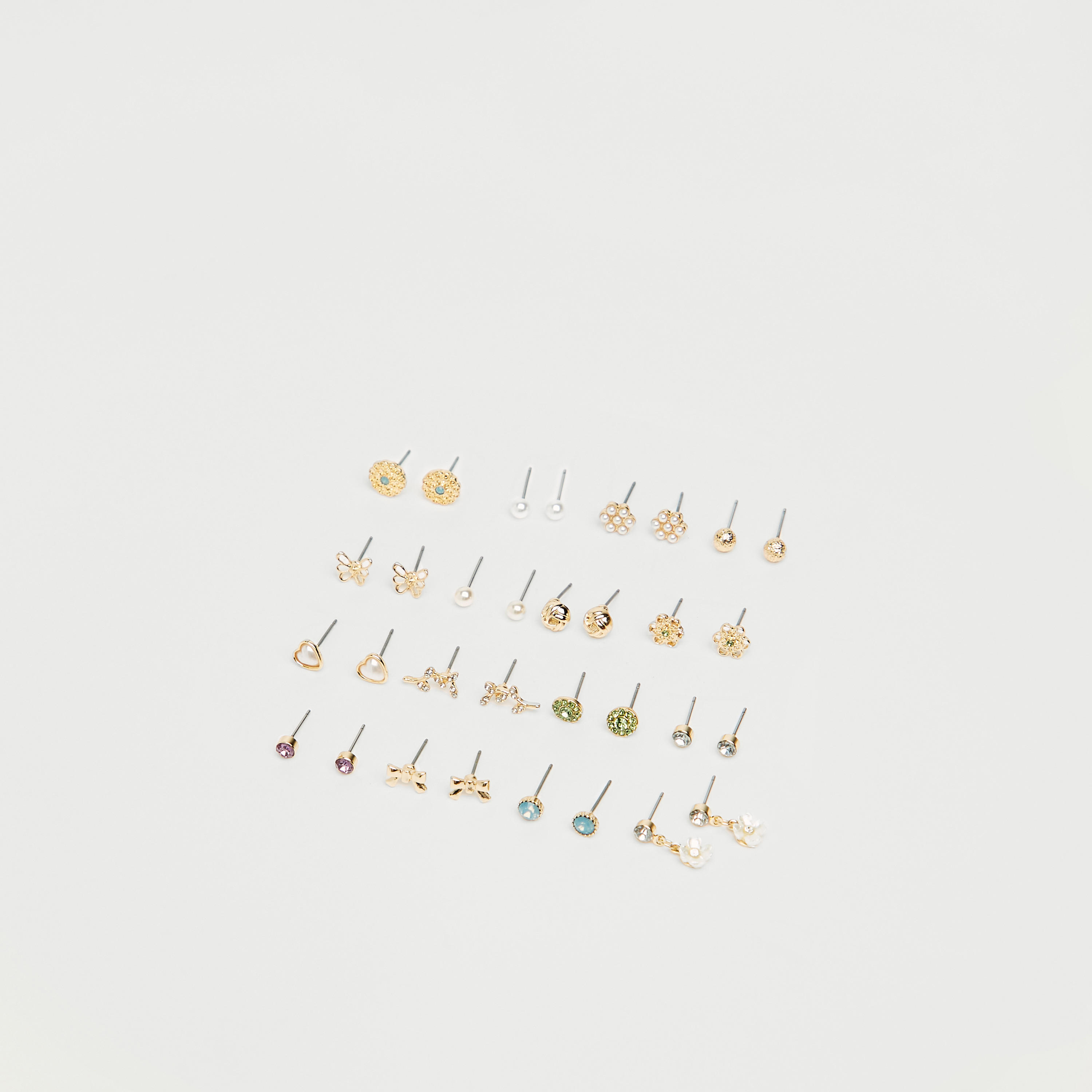 Set of 16 - Assorted Stud Earrings with Pushback Closure-women-watchesandjewellery-jewellery-earrings-image-3