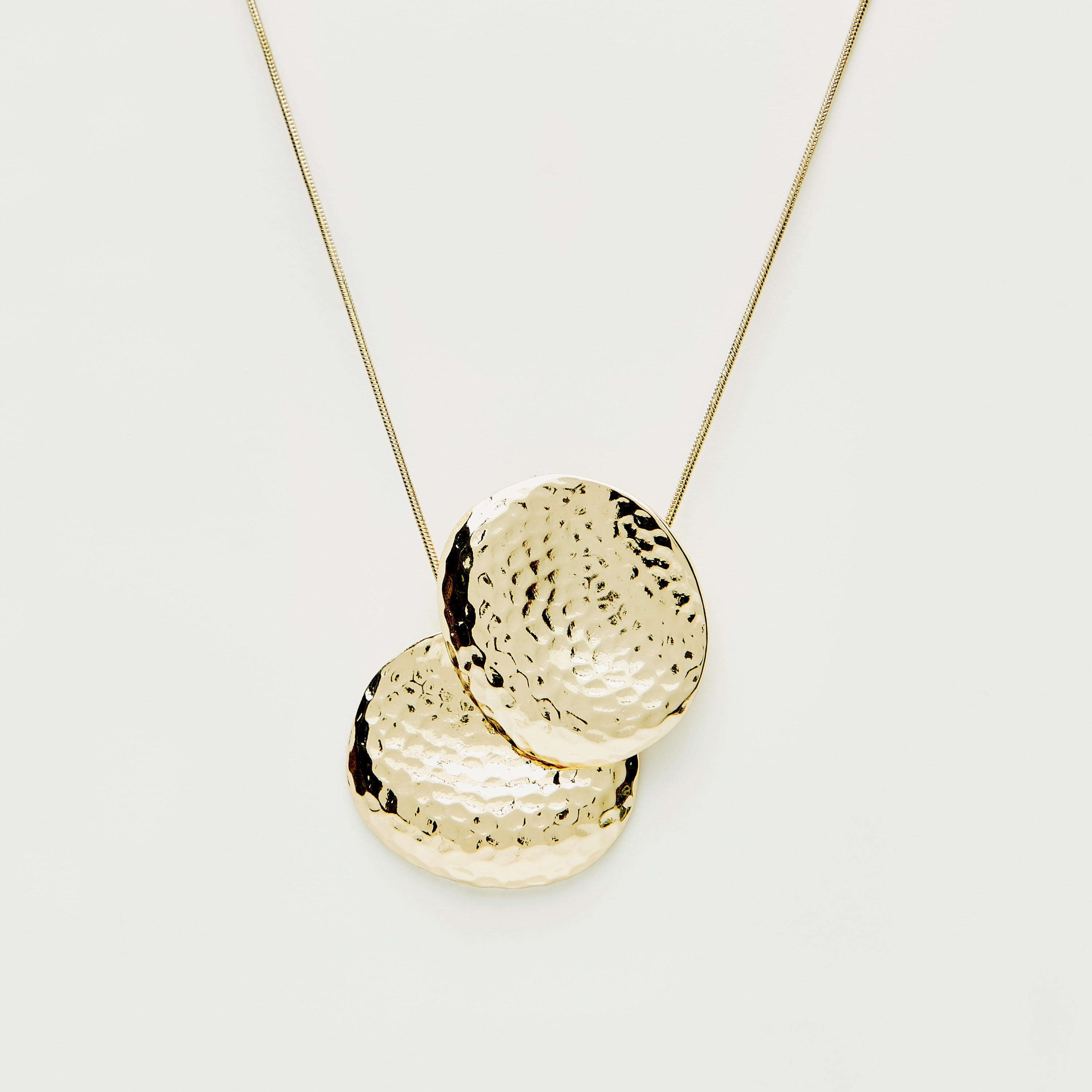 Hammered Pendant Necklace with Lobster Clasp Closure-women-watchesandjewellery-jewellery-necklacesandpendants-image-1