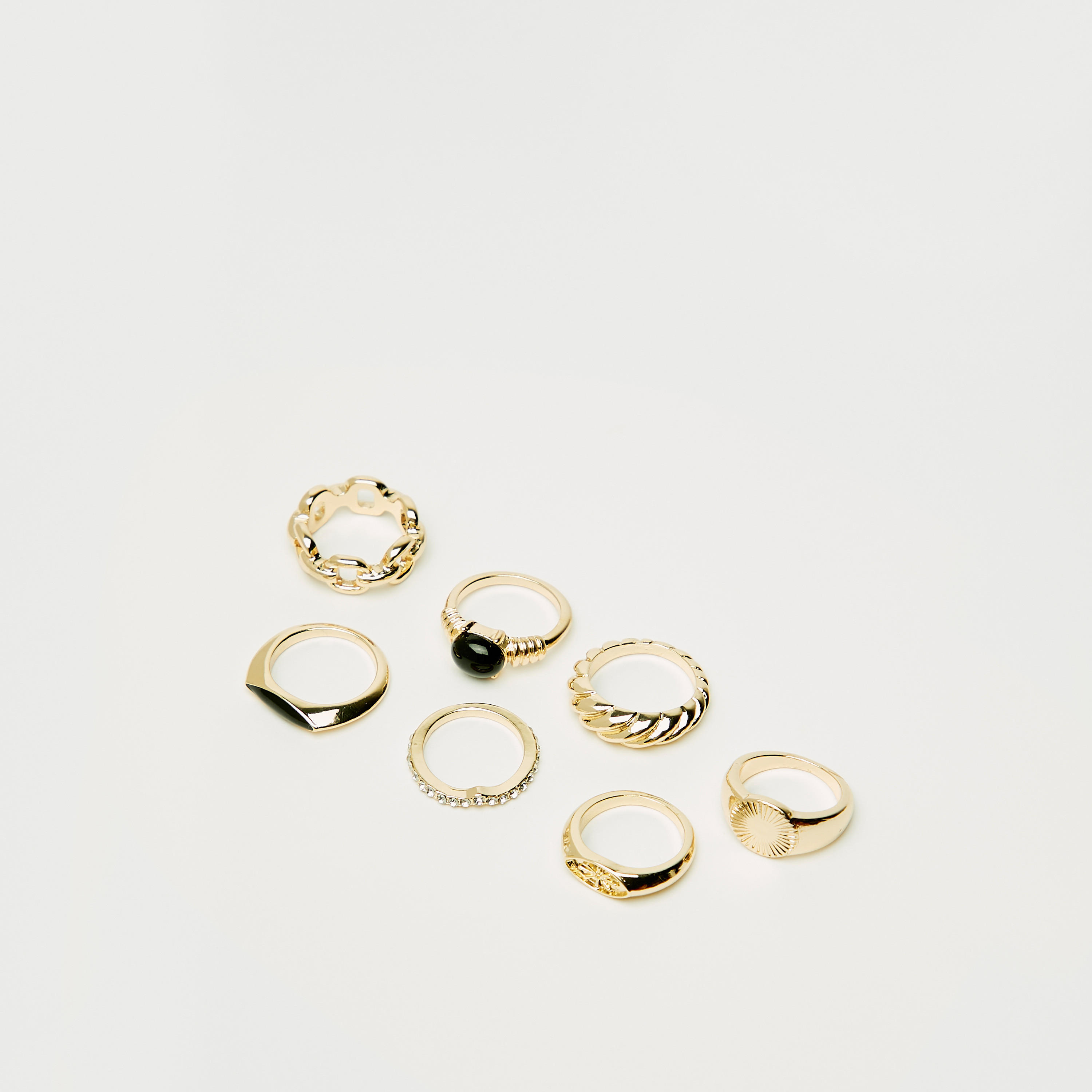 Set of 7 - Assorted Embellished Ring-women-watchesandjewellery-jewellery-rings-image-1