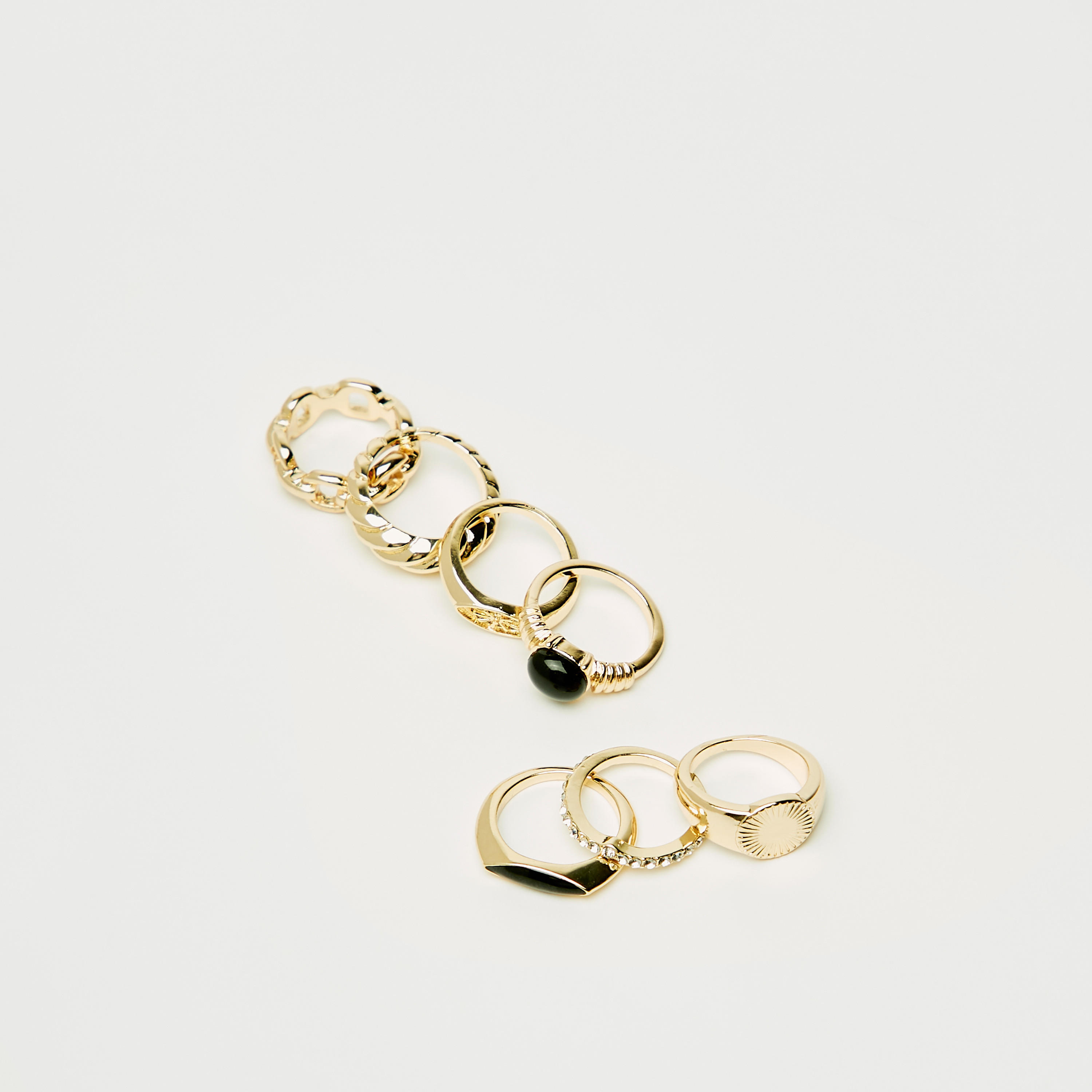 Set of 7 - Assorted Embellished Ring-women-watchesandjewellery-jewellery-rings-image-4