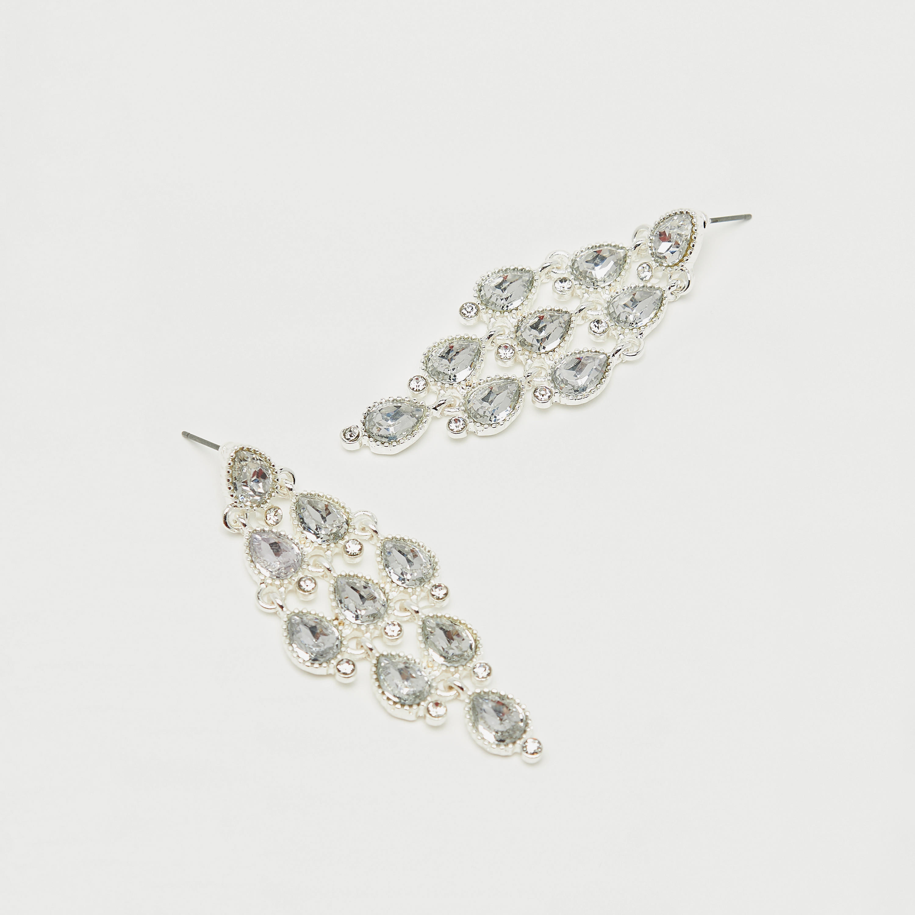 أقراط متدليّة مرصعة بالحجر بمكبس إغلاق خلفي-women-watchesandjewellery-jewellery-earrings-image-1