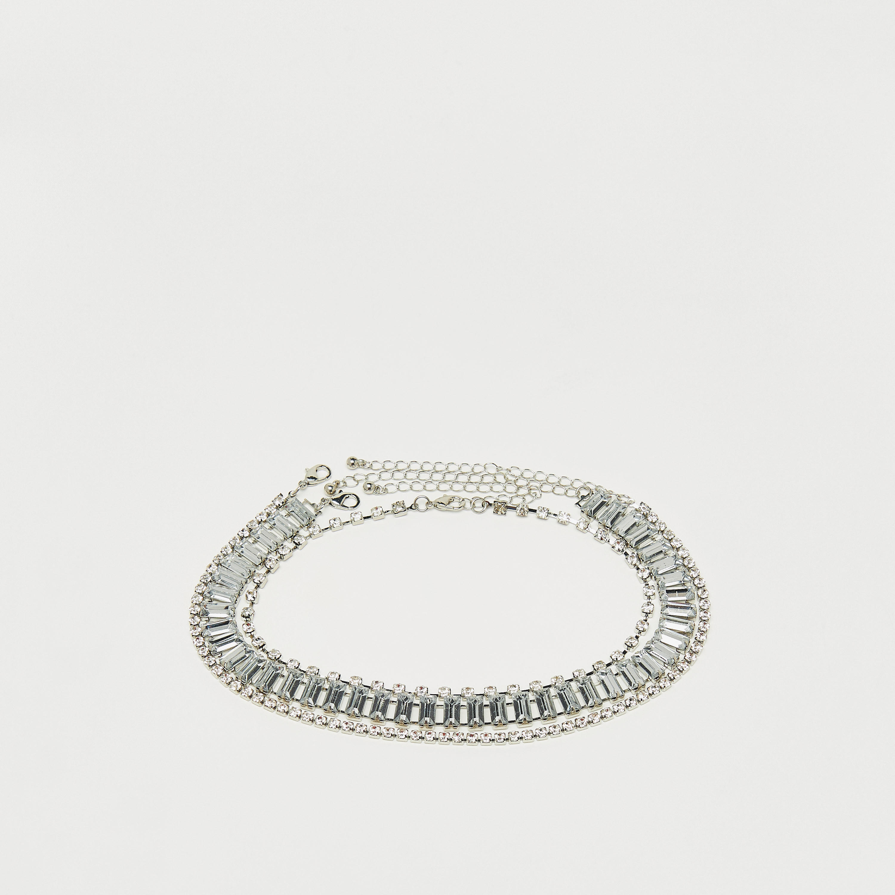 قلادة بمشبك إغلاق مزيّنة بالحجر- طقم 3 قطع متنوعة-women-watchesandjewellery-jewellery-necklacesandpendants-image-1